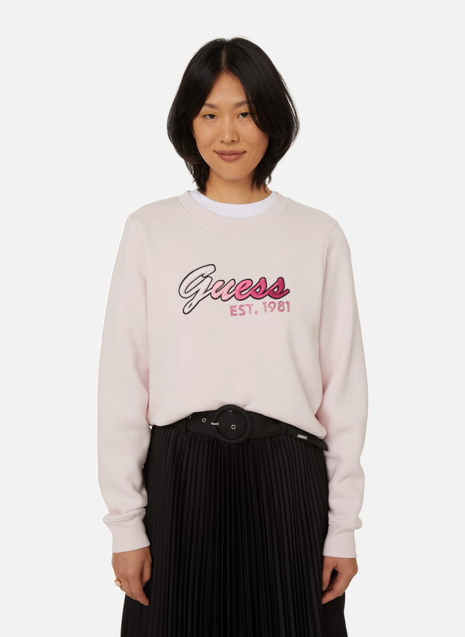 Fleece sweatshirt with logo  GUESS