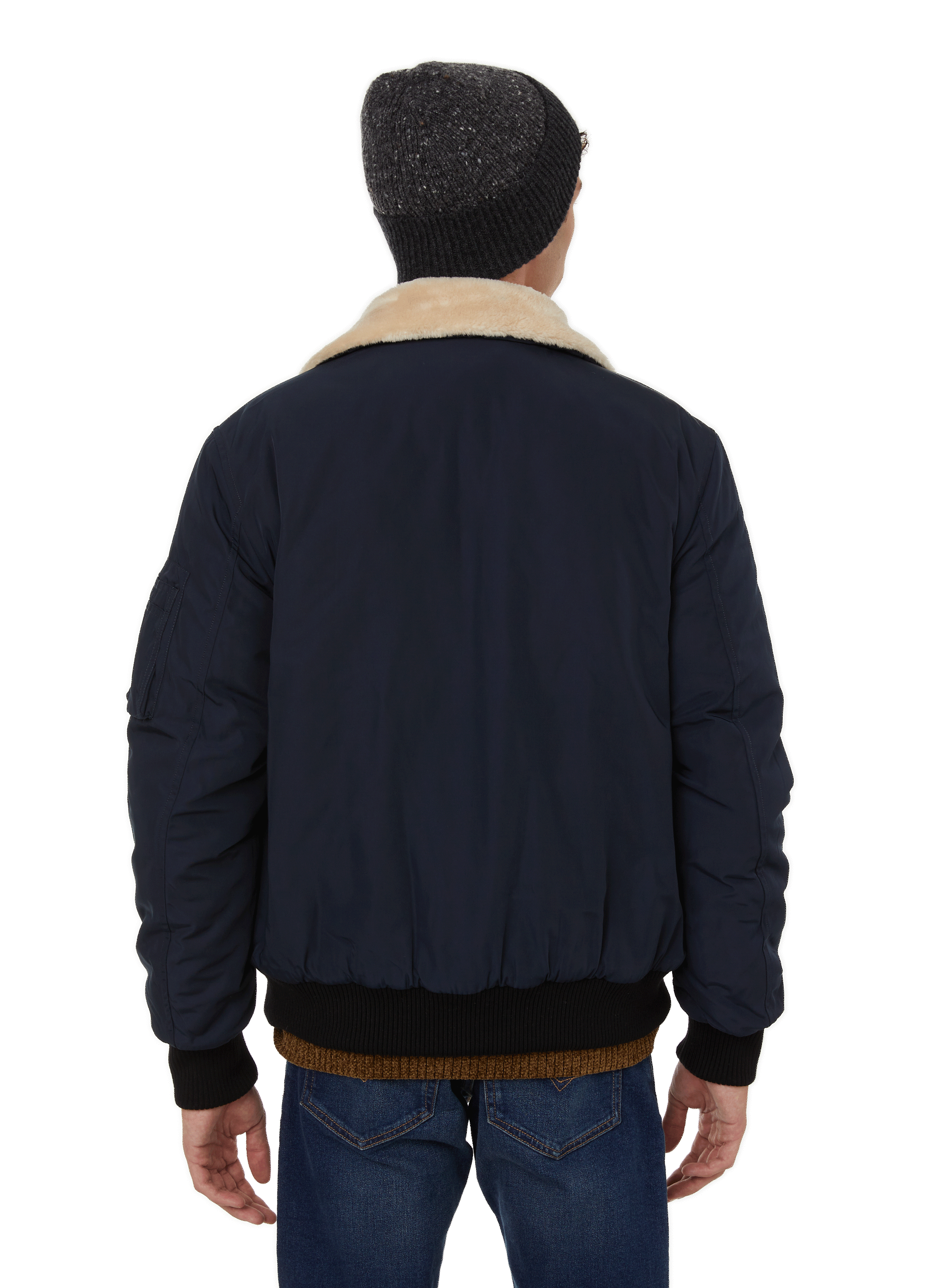 Bomber à col fourré BOMBERS ORIGINAL Bleu