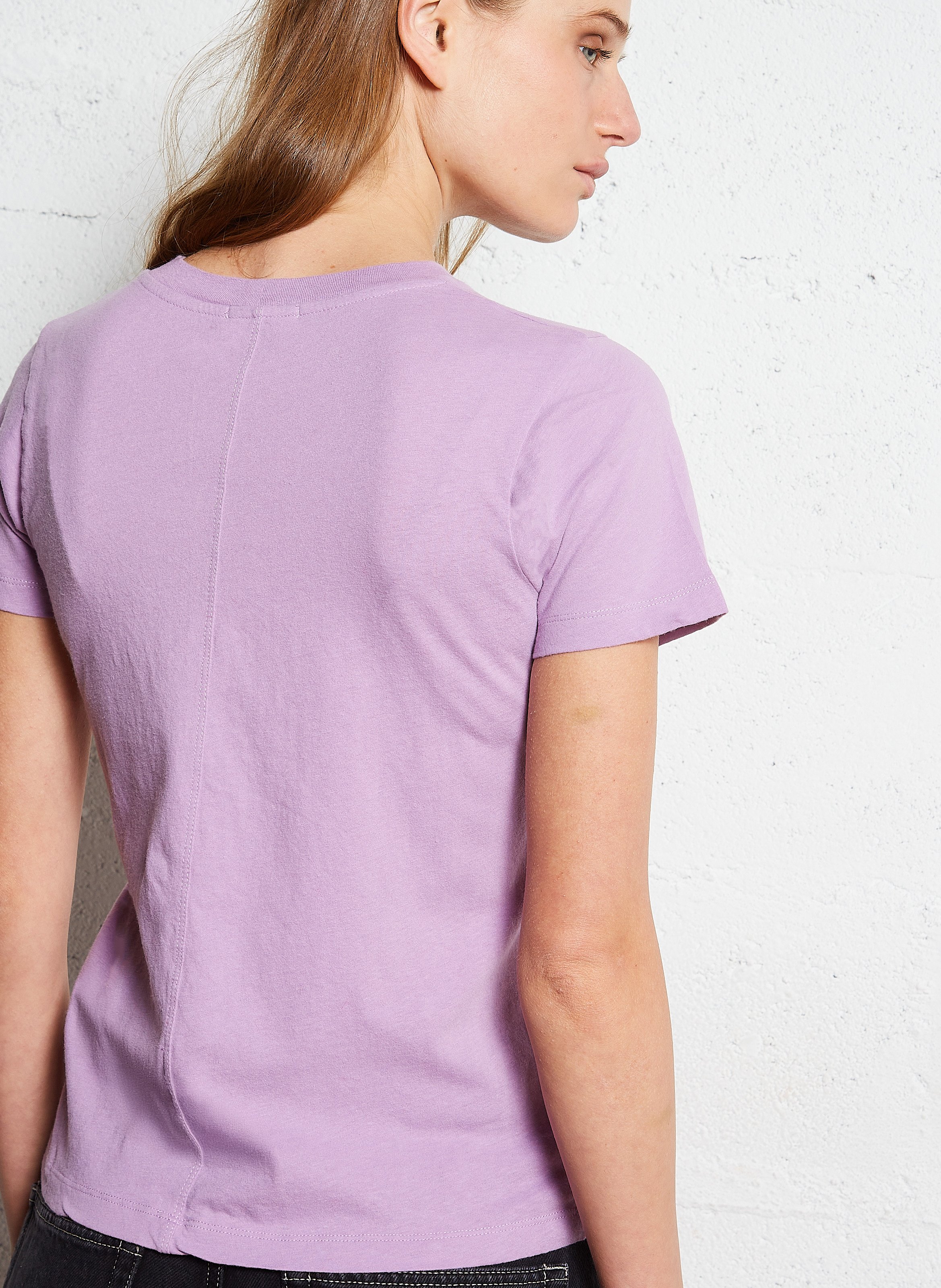 Tee-shirt col rond en coton gamipy AMERICAN VINTAGE Violet