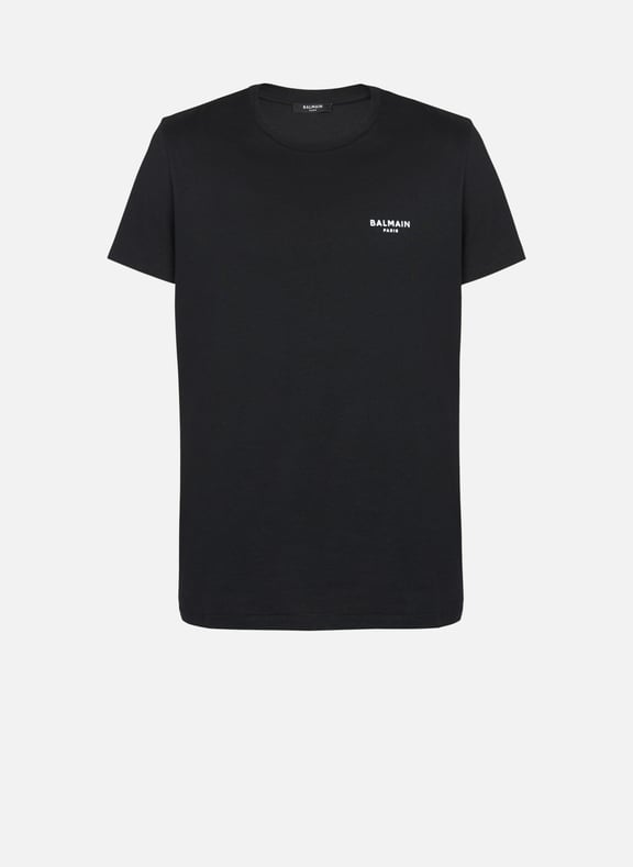 T-shirt à manches courtes floqué balmain paris Noir by BALMAIN BALMAIN T-shirt à manches courtes floqué balmain paris Noir