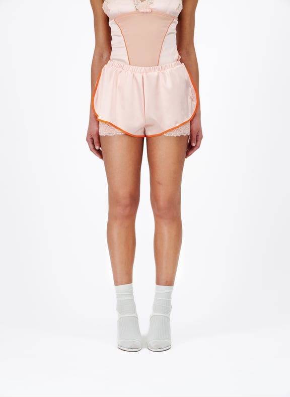 Short boxer en satin Rose by VAILLANT VAILLANT Short boxer en satin Rose