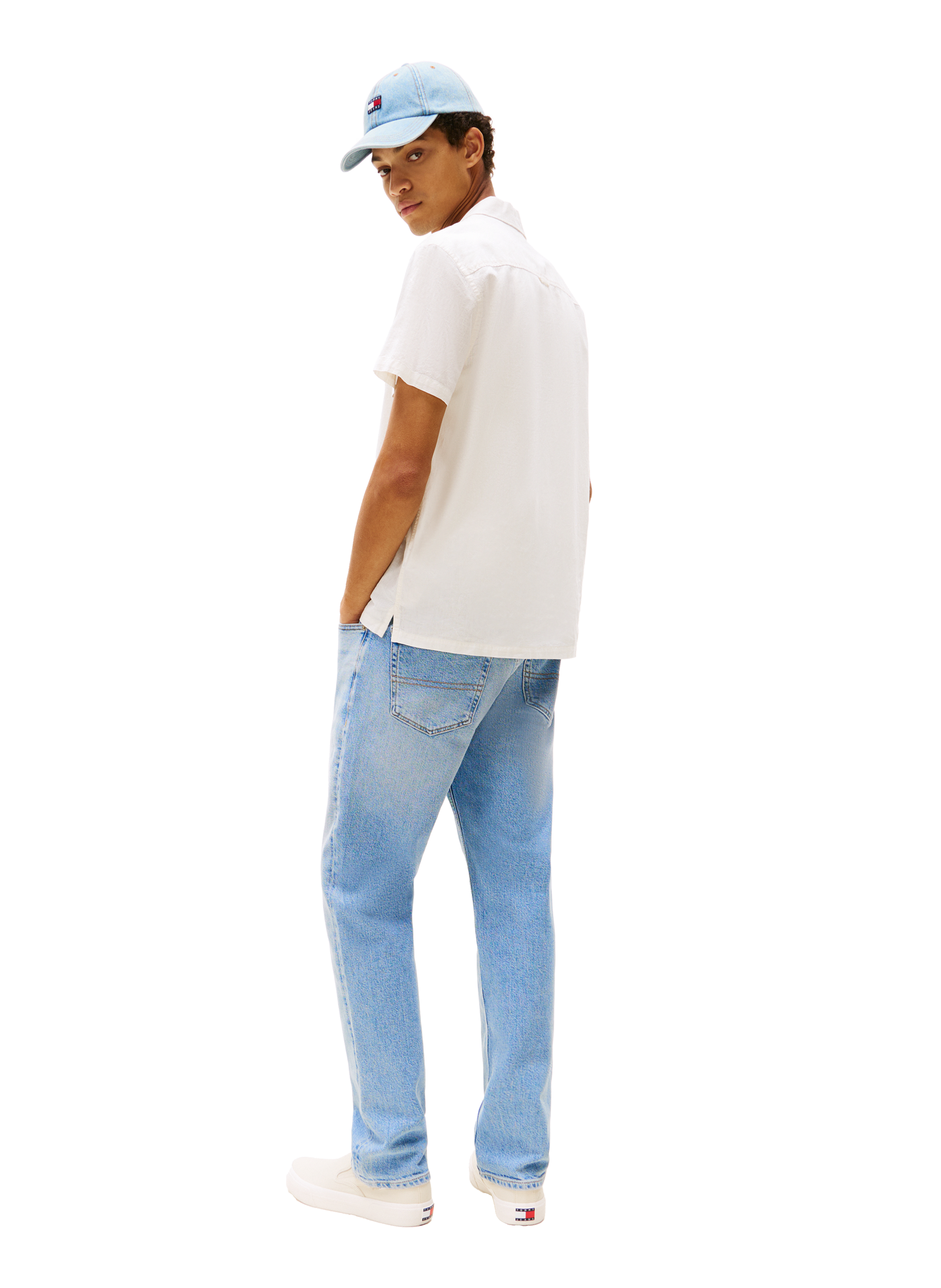 Cotton and linen shirt TOMMY HILFIGER White