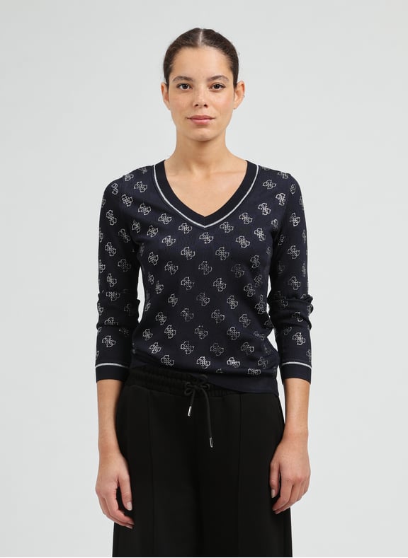 Pull à strass Bleu by GUESS GUESS Pull à strass Bleu