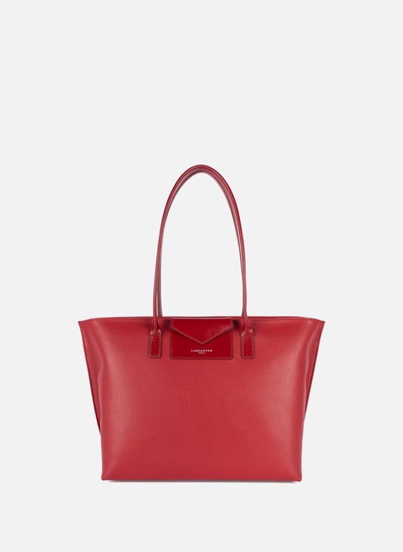 Grand sac cabas épaule - maya kba Rouge by LANCASTER LANCASTER Grand sac cabas épaule - maya kba Rouge