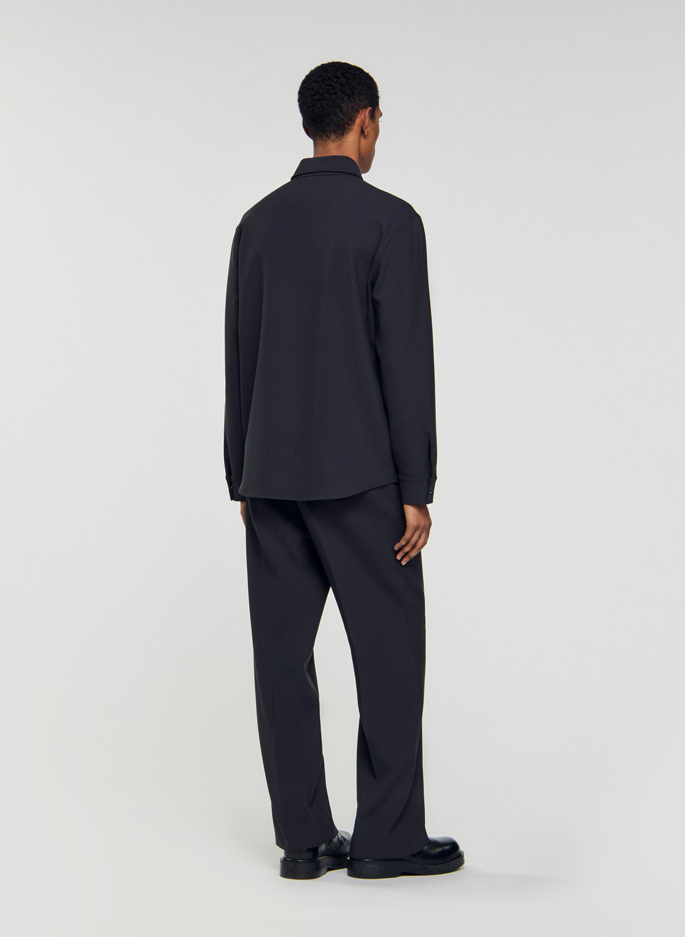 Chemise droite à col classique SANDRO Gris