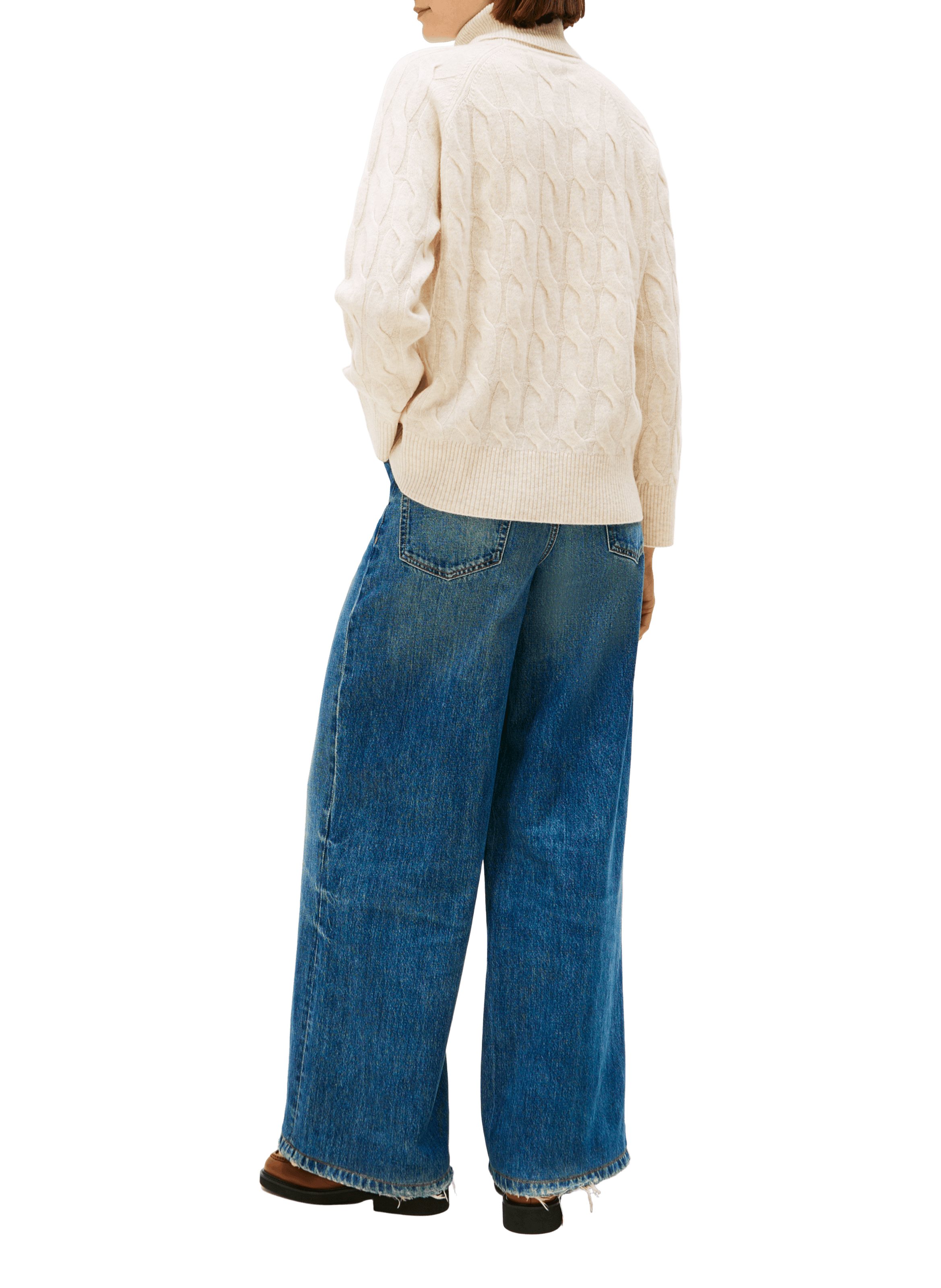 Pull col roulé en laine TOMMY HILFIGER Beige