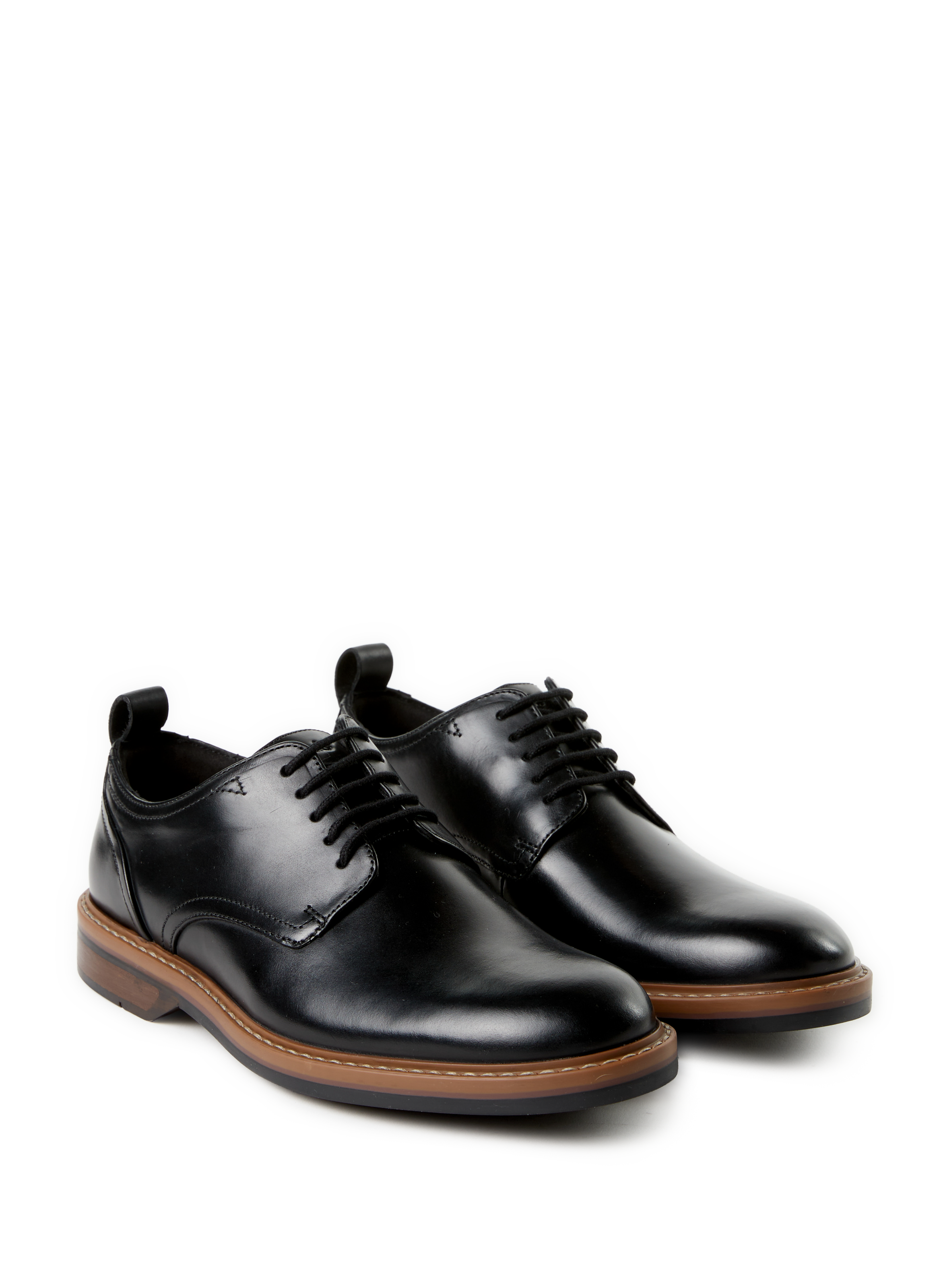 Calfskin leather lace-up loafers CLARKS Black