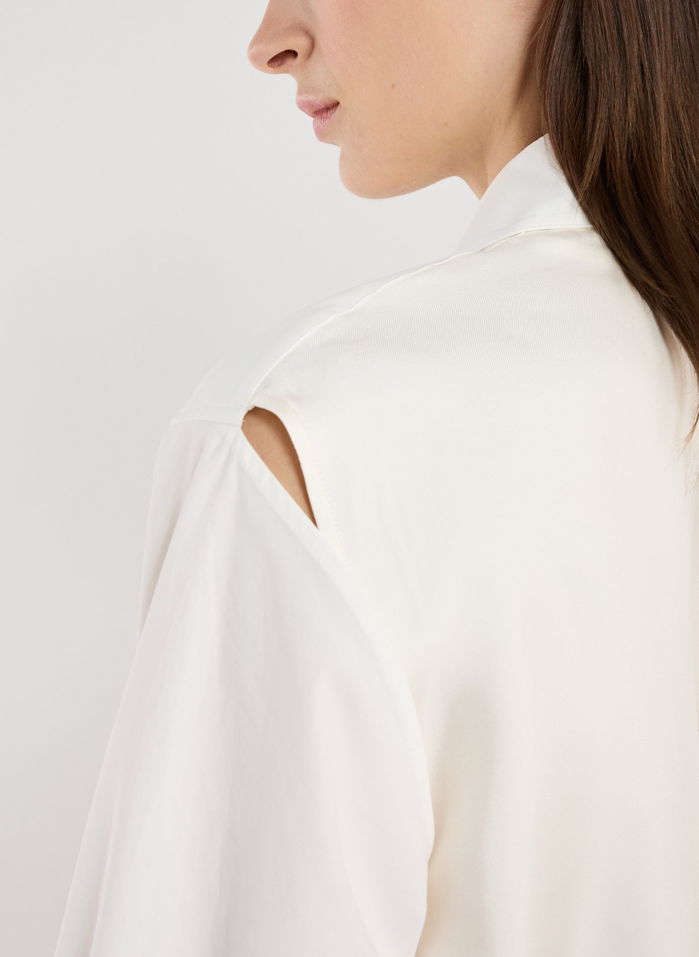 Silk poplin shirt ROHE FRAMES White