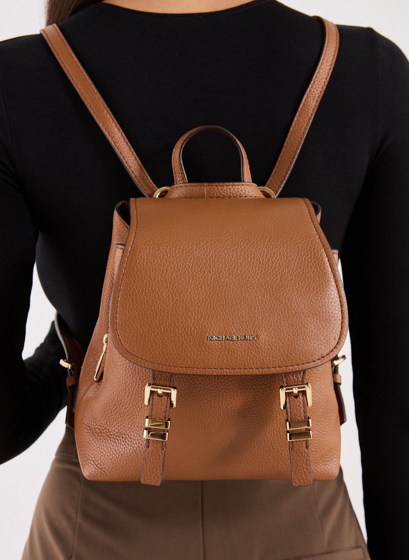 Sac à dos Quinn en cuir MICHAEL KORS Marron