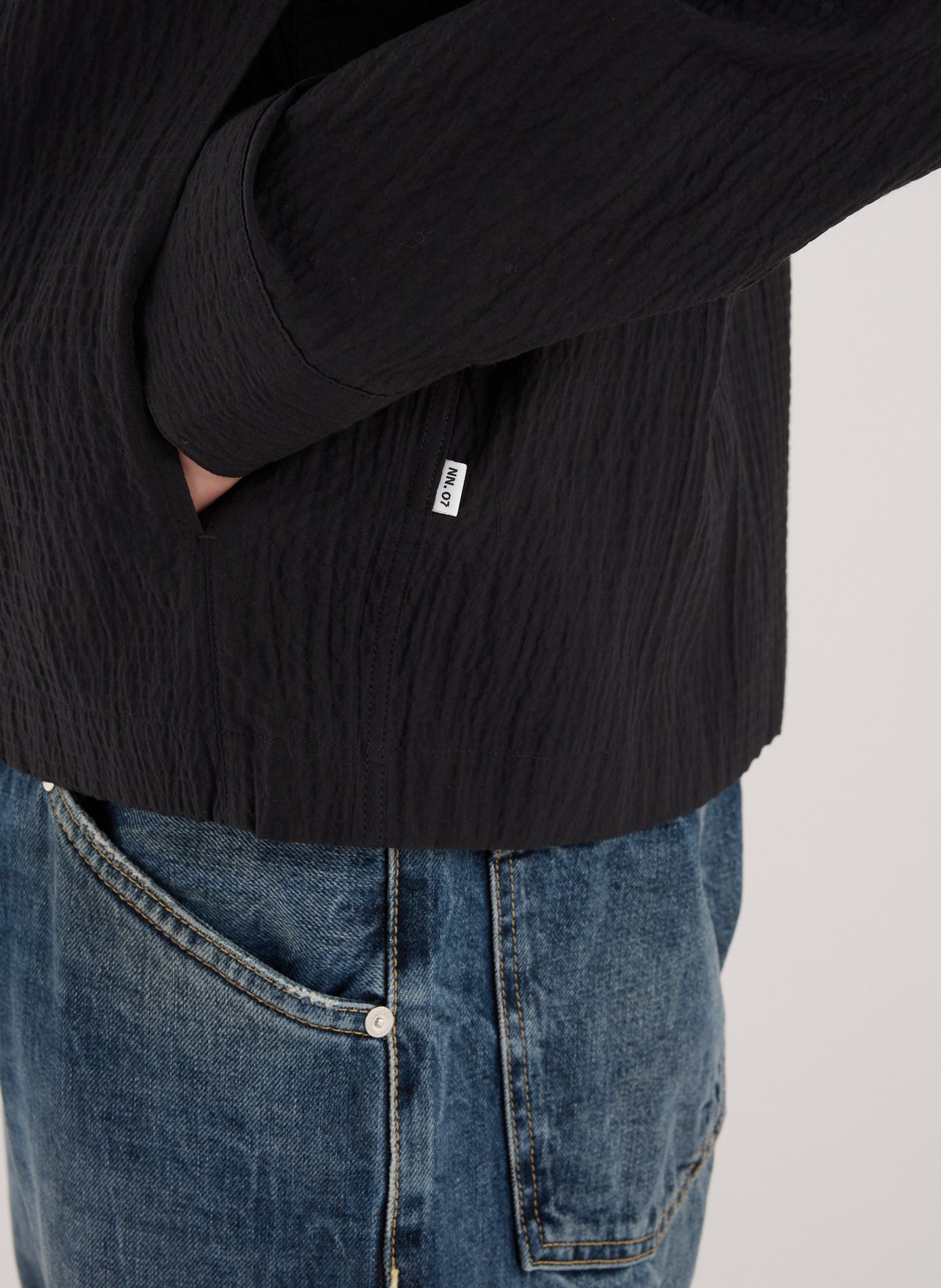 Cotton-blend jacket NN.07 Black