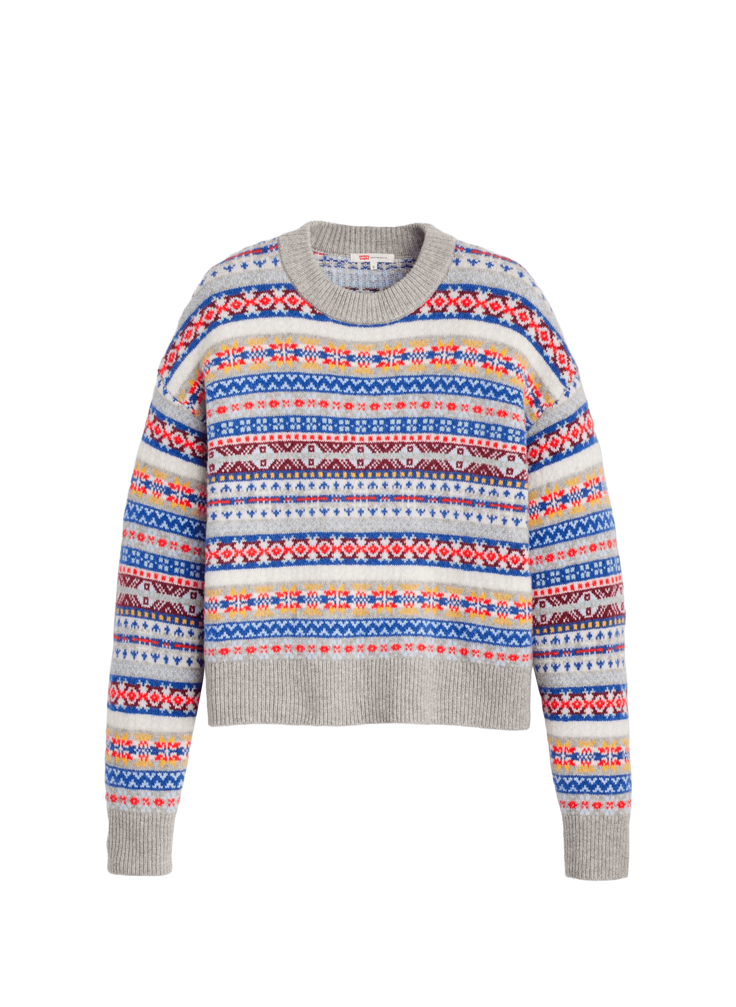 Pull à motif en laine et coton mélangé LEVI'S Multicolore