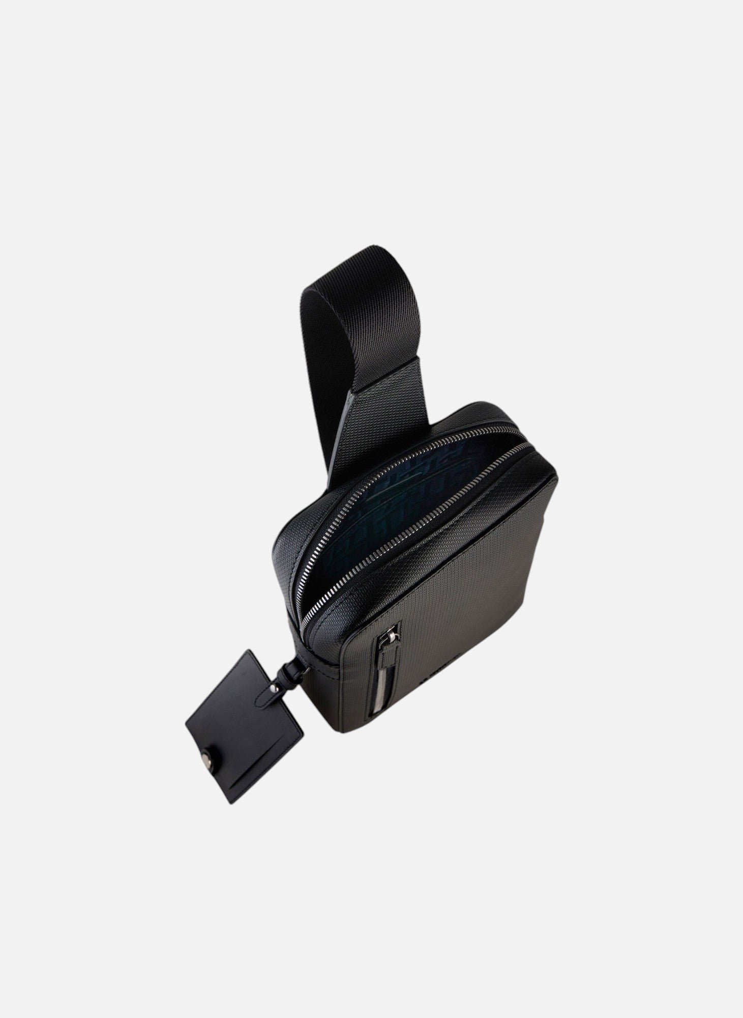 Sacoche sling emile en cuir monogramme LE TANNEUR Noir