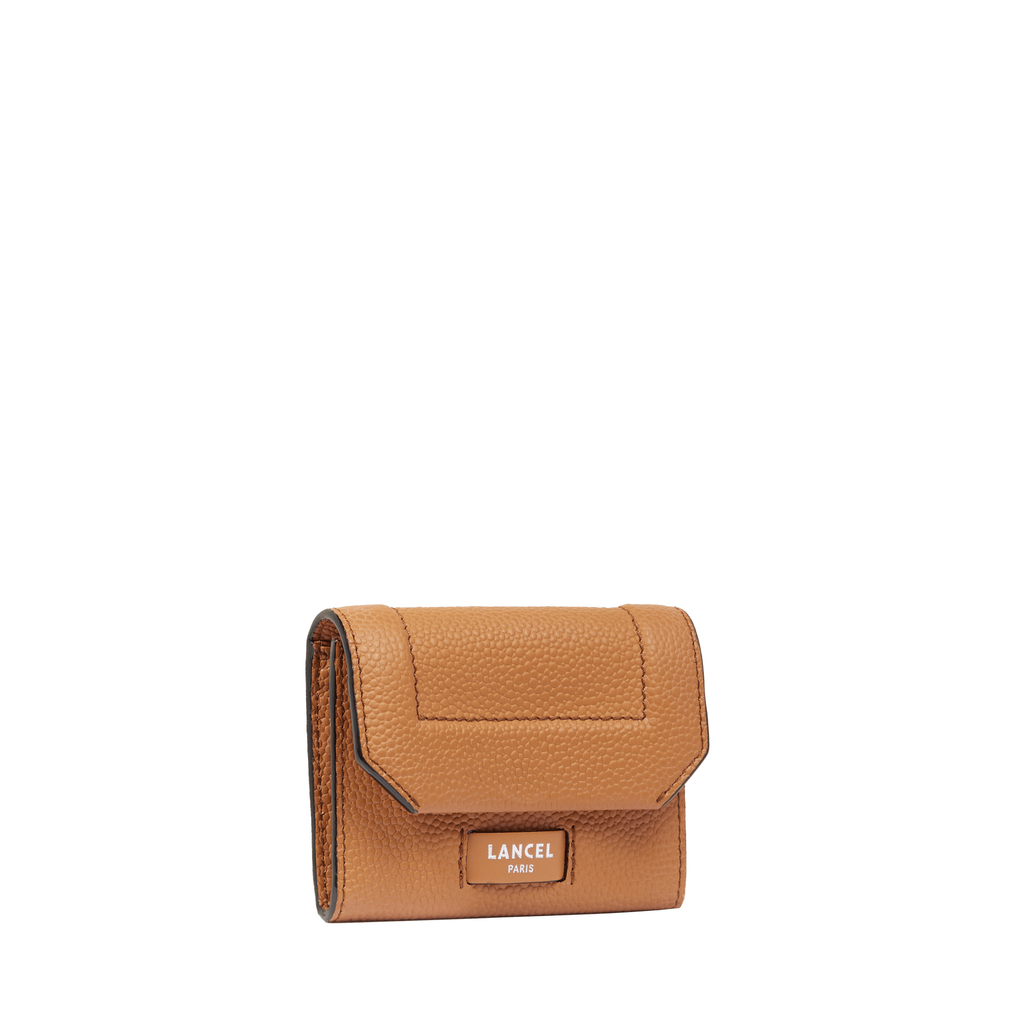 Mini portefeuille rabat en cuir ninon de lancel LANCEL Marron