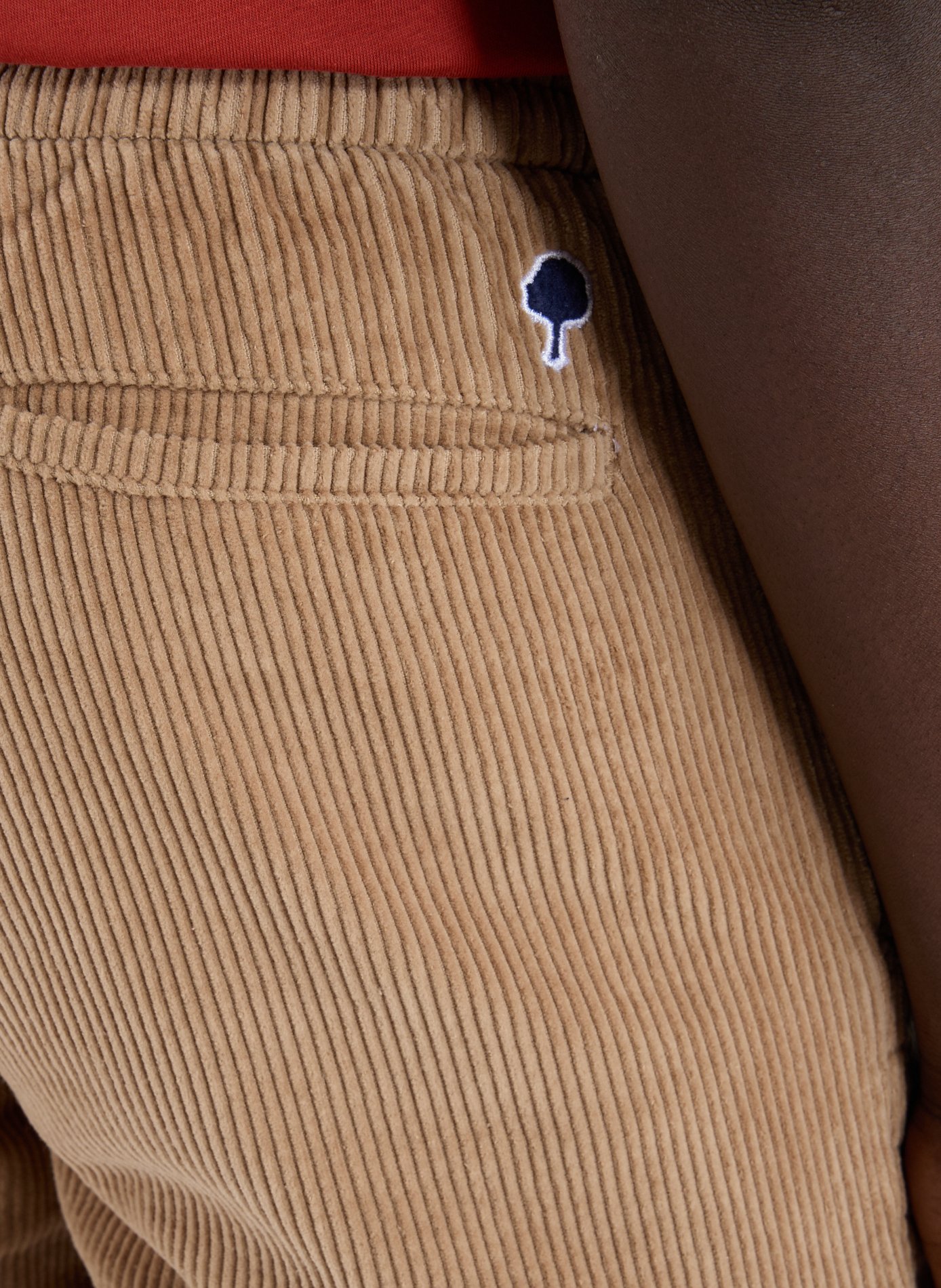 Tapered corduroy cotton trousers FAGUO Beige