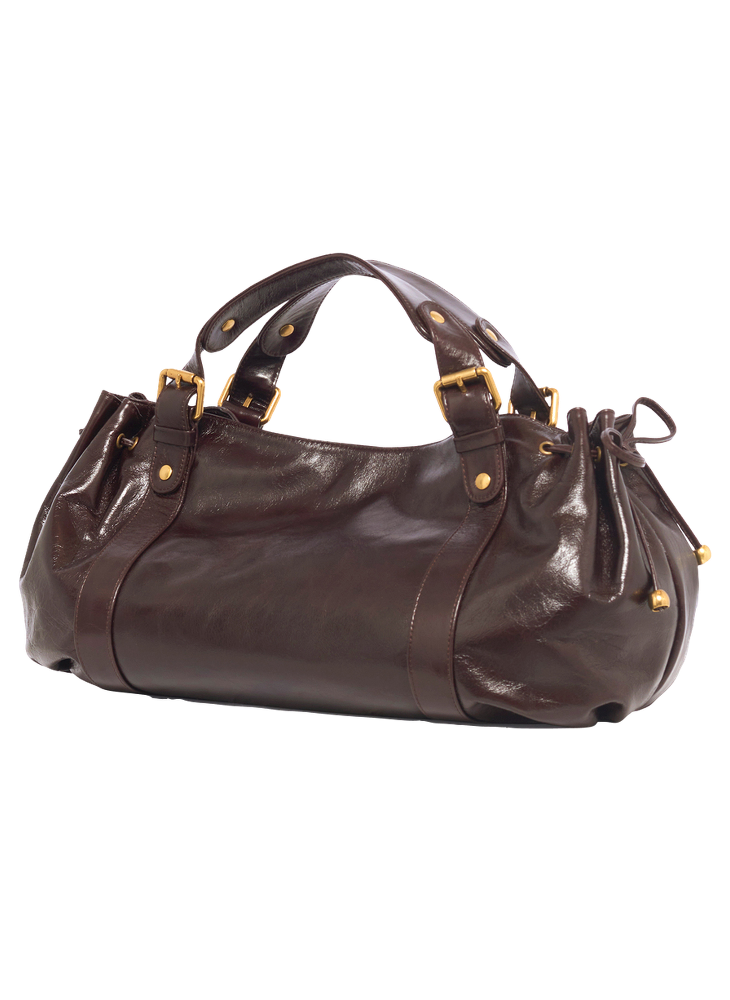 Sac à main en cuir effet froissé - 24h GERARD DAREL Marron