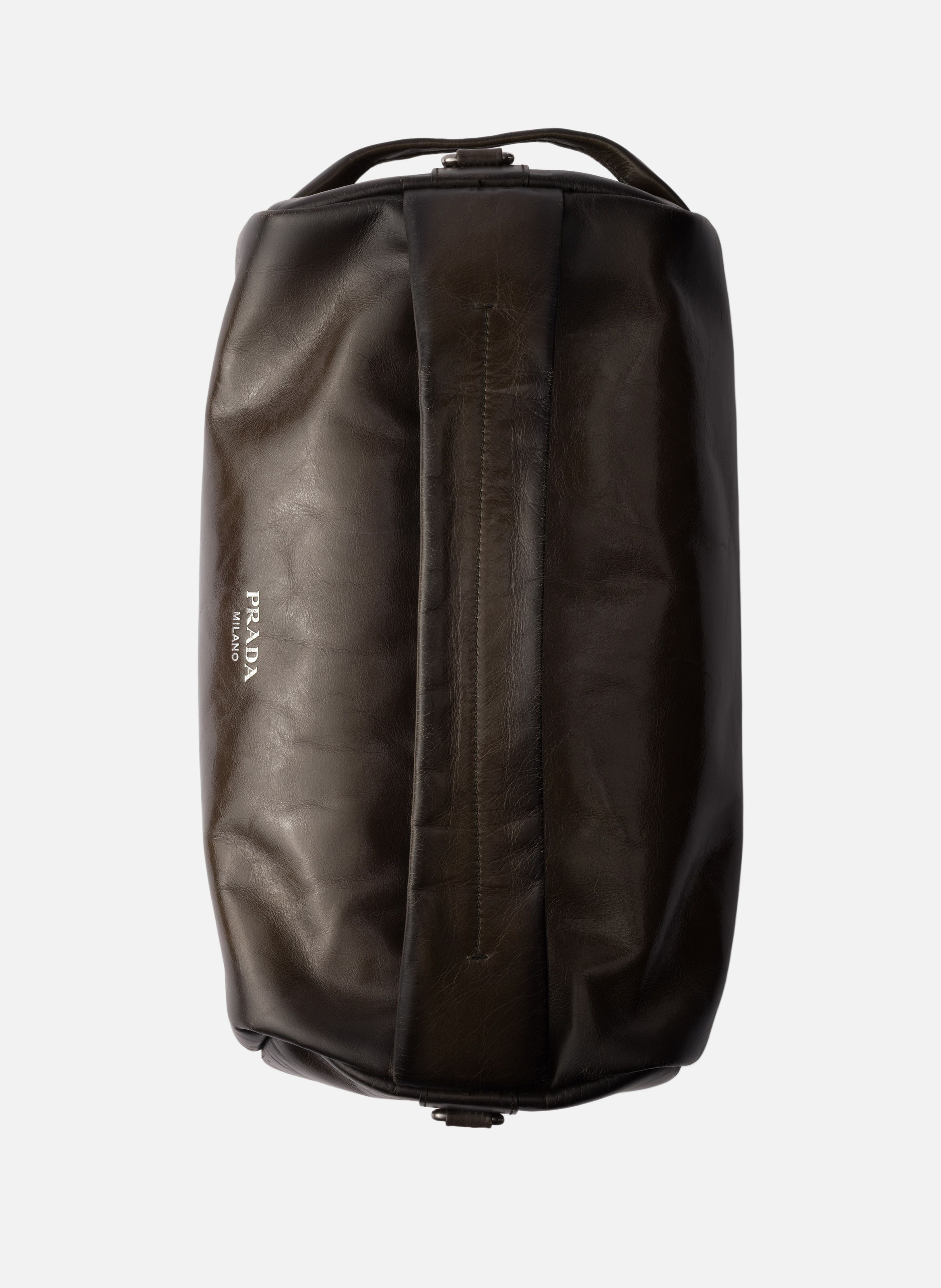 Sac à bandoulière en cuir vieilli PRADA Vert