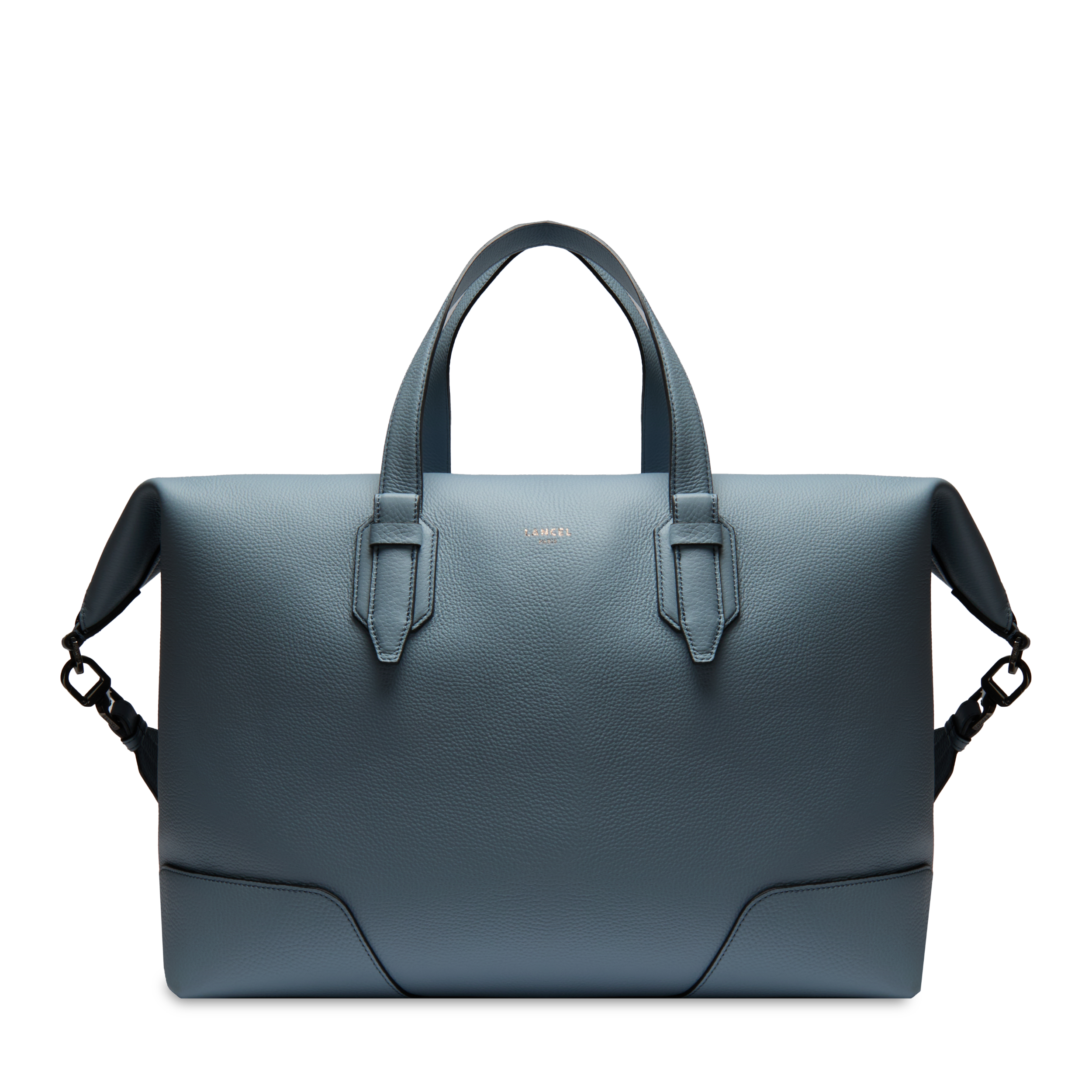 Sac weekend zippé charlie de lancel en cuir LANCEL Bleu