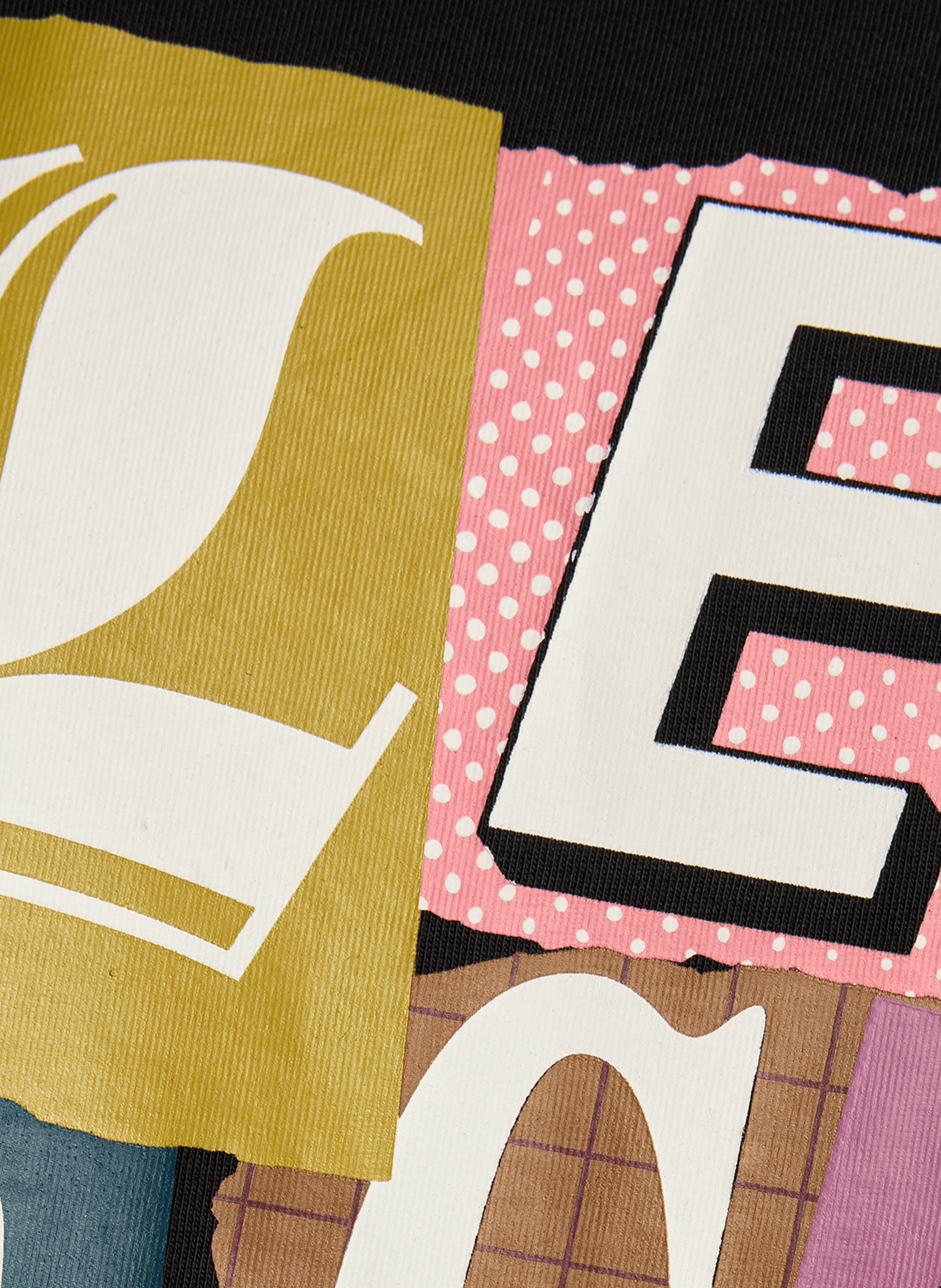 T-shirt imprimé à col rond en coton LYLE & SCOTT Noir