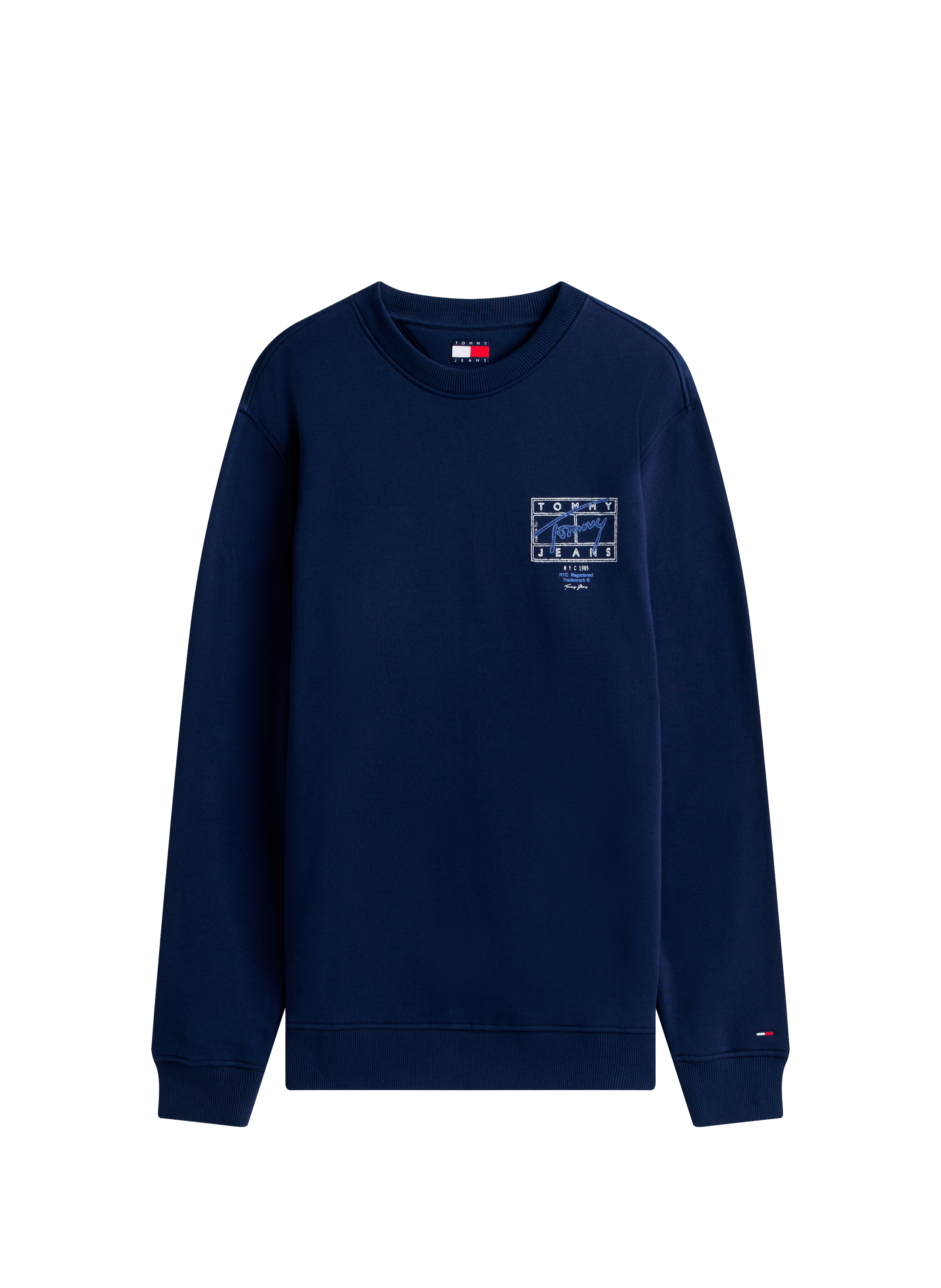 Round neck sweatshirt with patterns TOMMY HILFIGER Blue