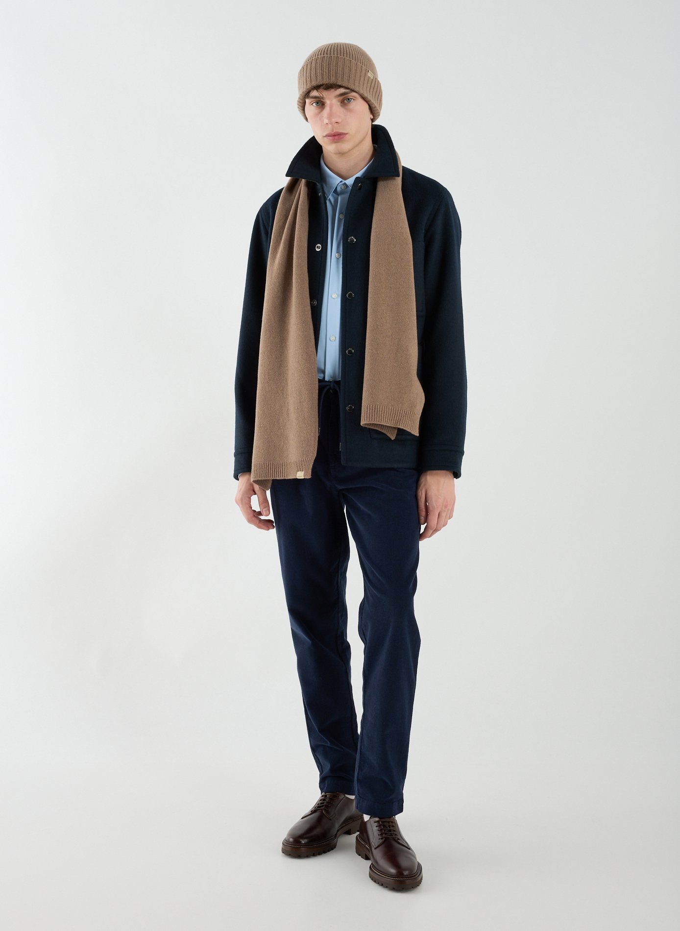 Set of hat and scarf WOOLRICH Brown