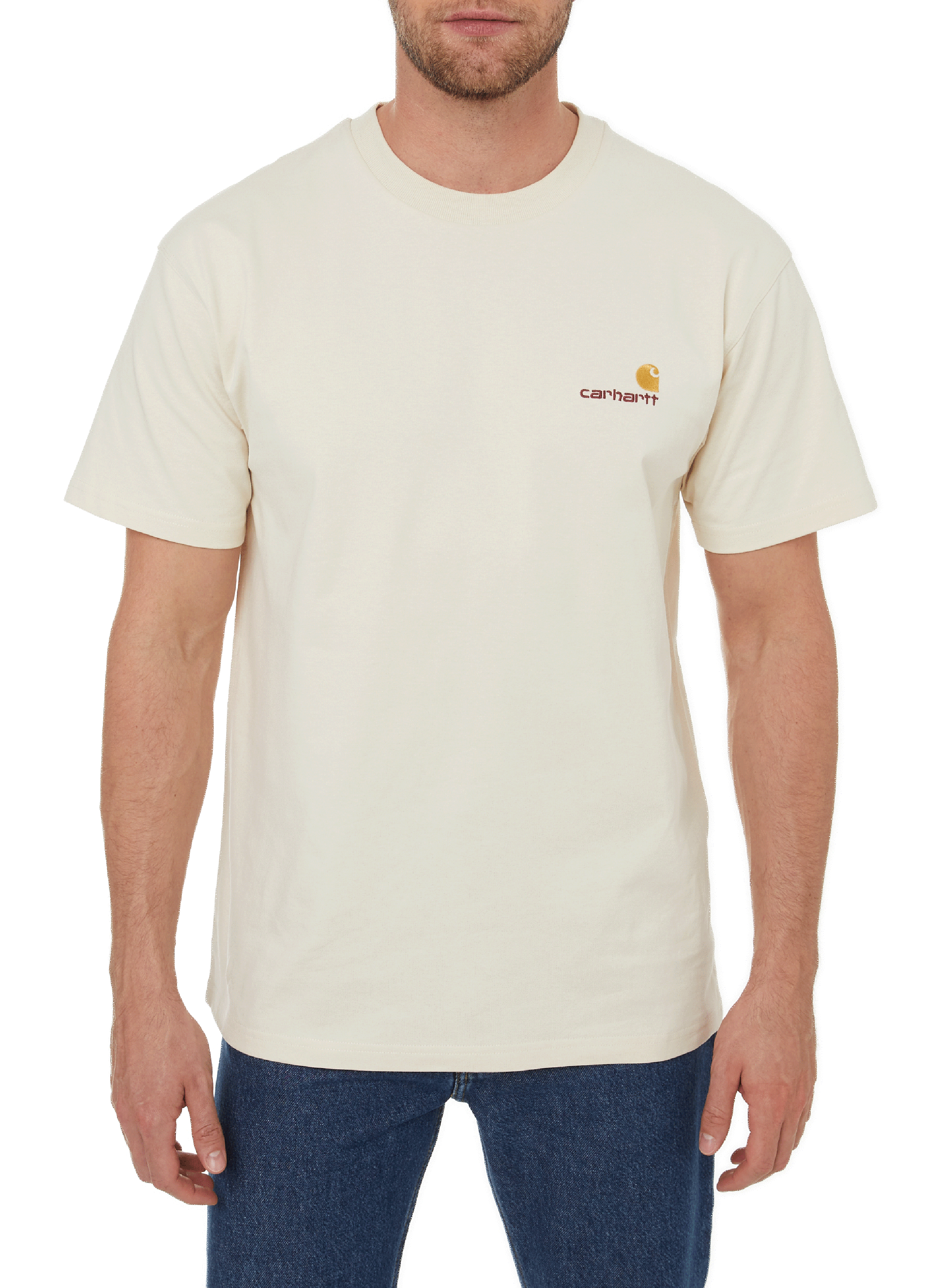 CARHARTT WIP American Script organic cotton T-shirt Beige