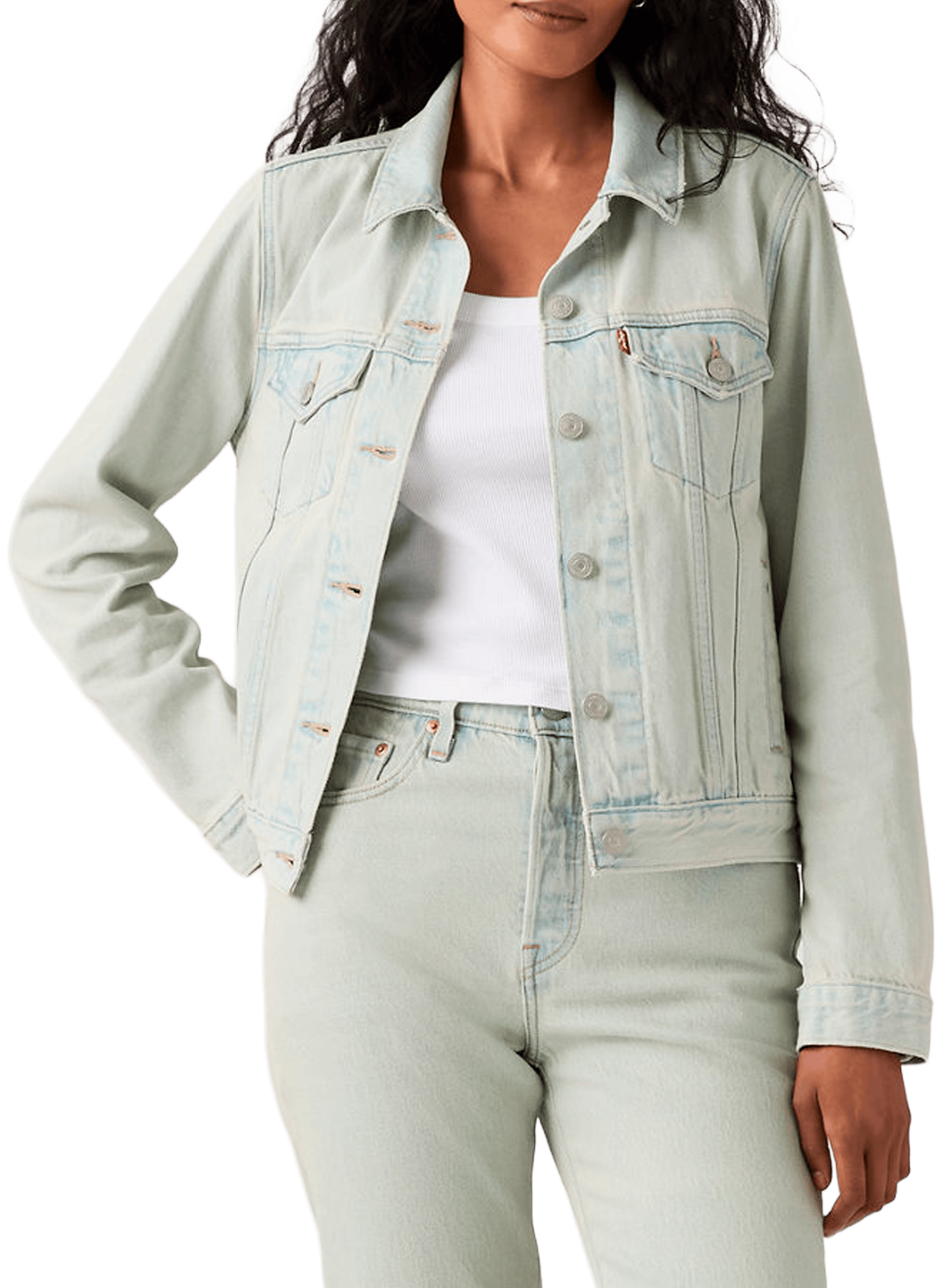 Veste Original trucker en denim de coton LEVI'S Bleu