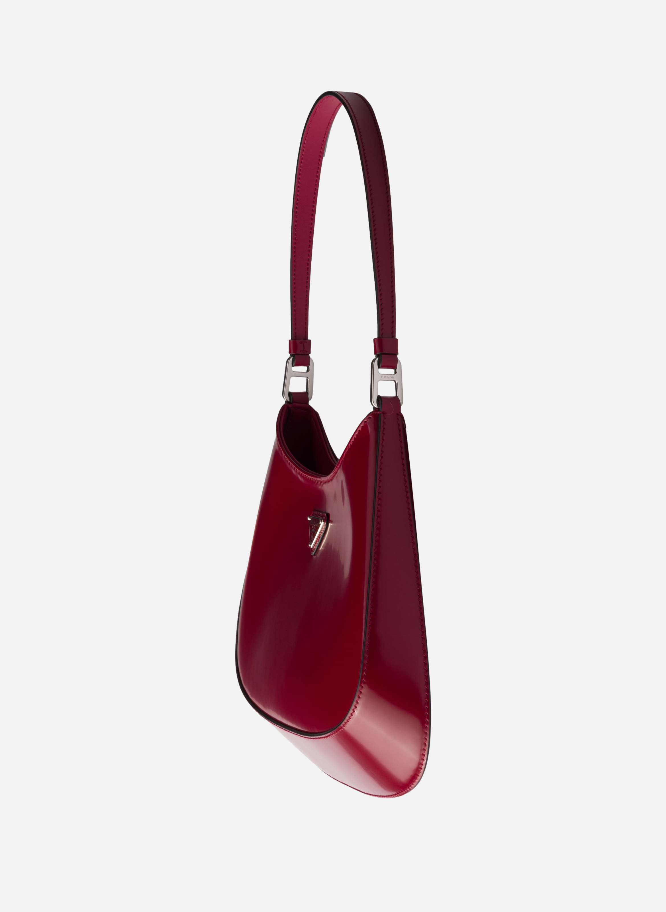 Sac porté épaule prada cleo en cuir brossé PRADA Rouge