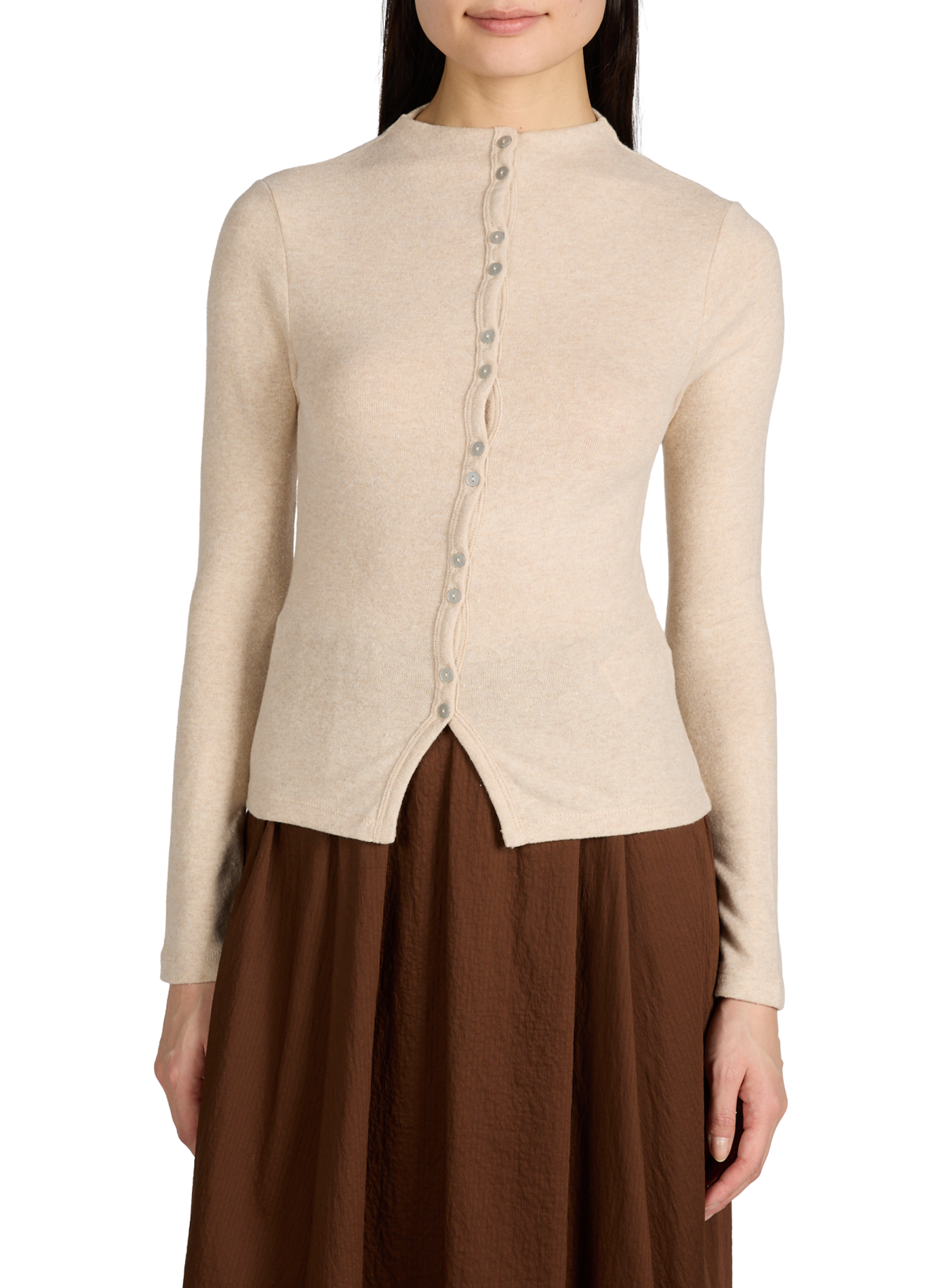 Cotton-blend cardigan TOPSHOP Beige