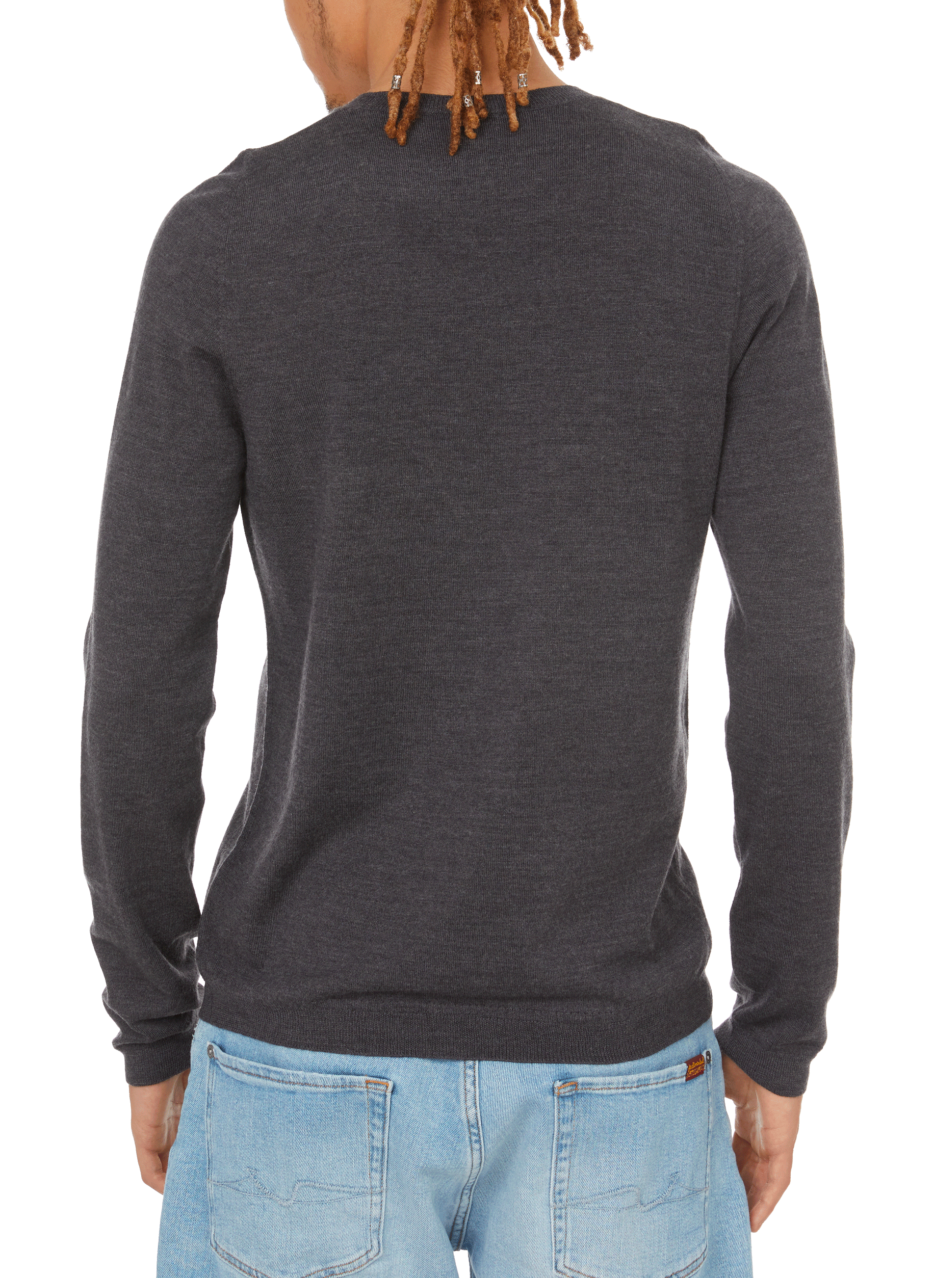 Pull en laine mérinos AU PRINTEMPS PARIS Gris