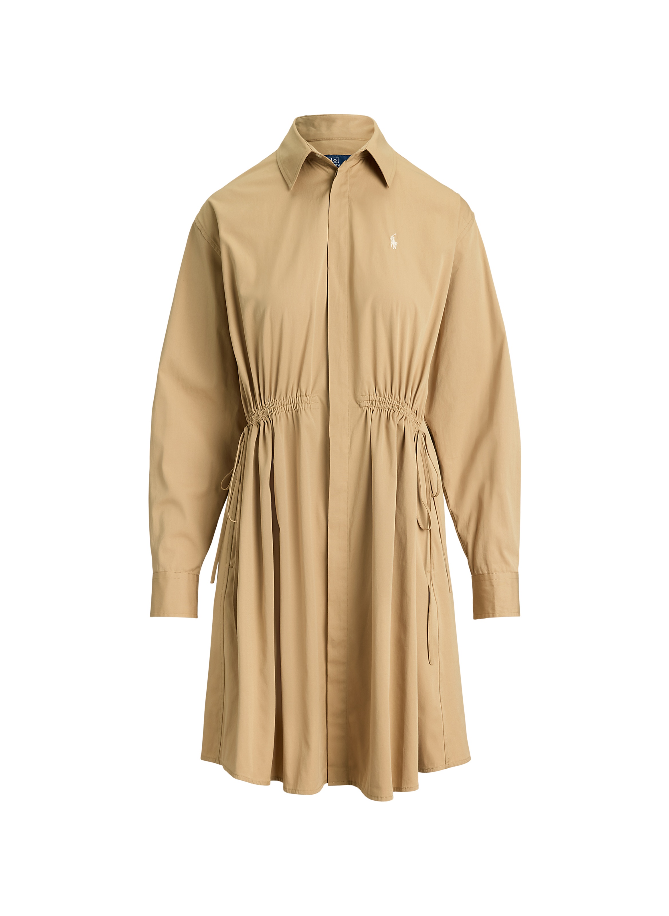 Korte katoenen overhemdjurk POLO RALPH LAUREN Beige