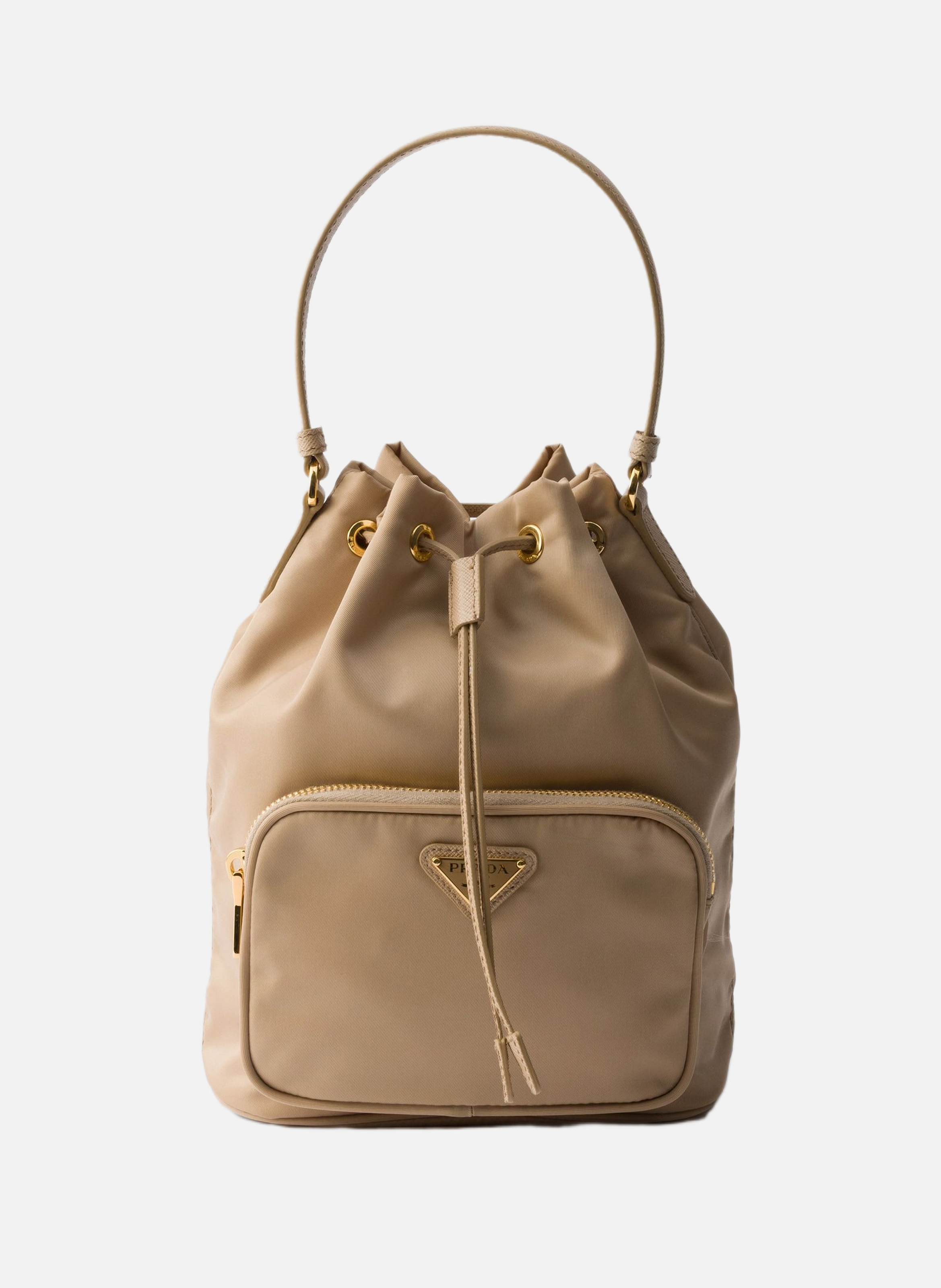 Sac seau prada duet en re-nylon PRADA Marron