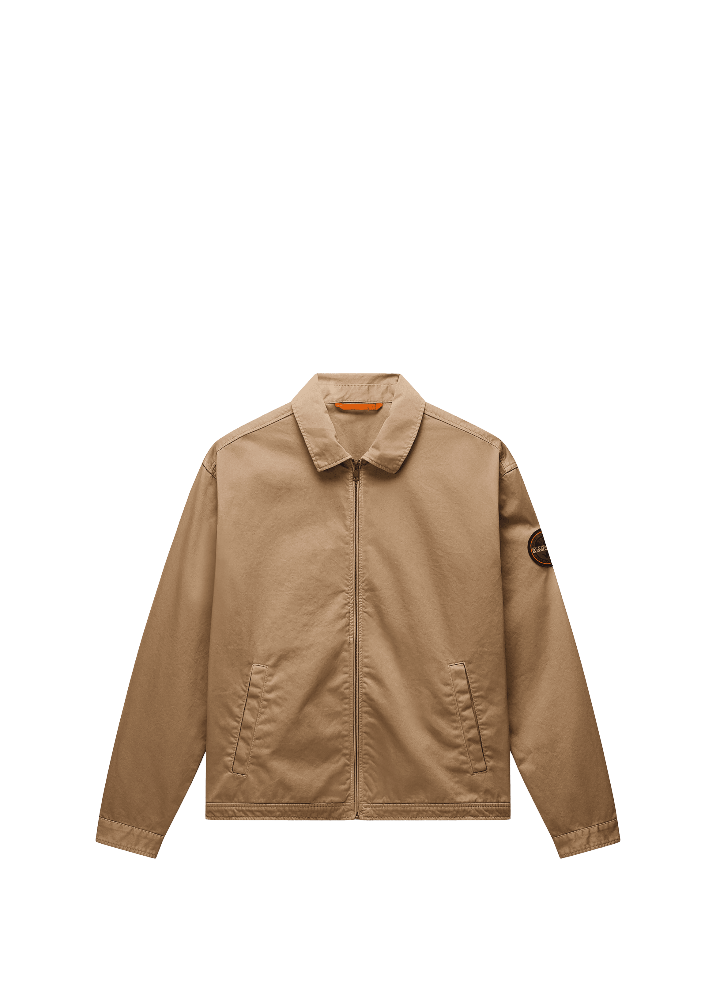 Veste droite Arrayanes à logo en coton NAPAPIJRI Beige