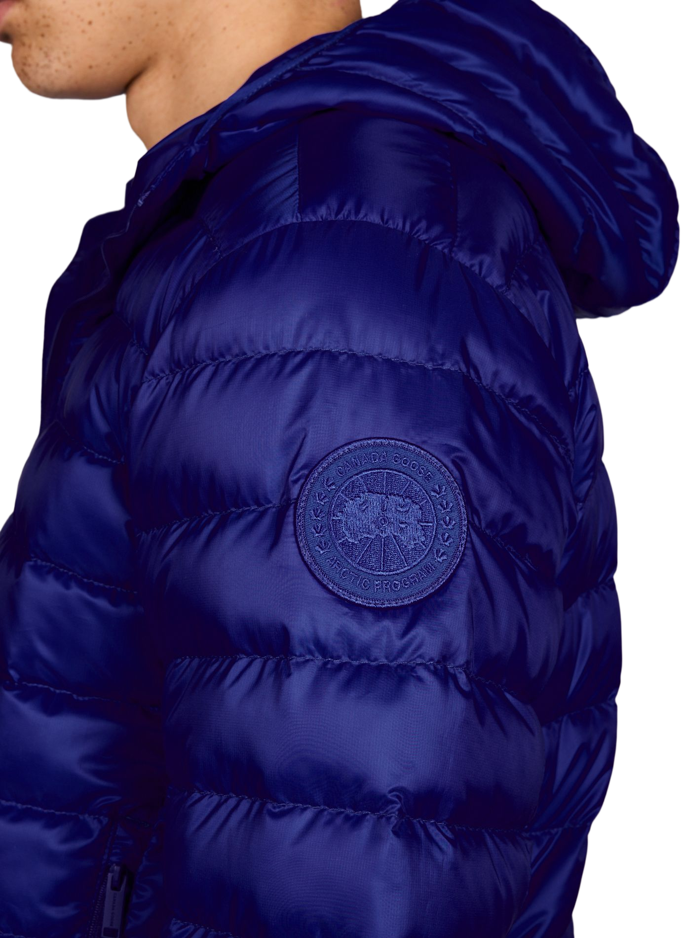 Piumino diritto collo alto CANADA GOOSE Blu
