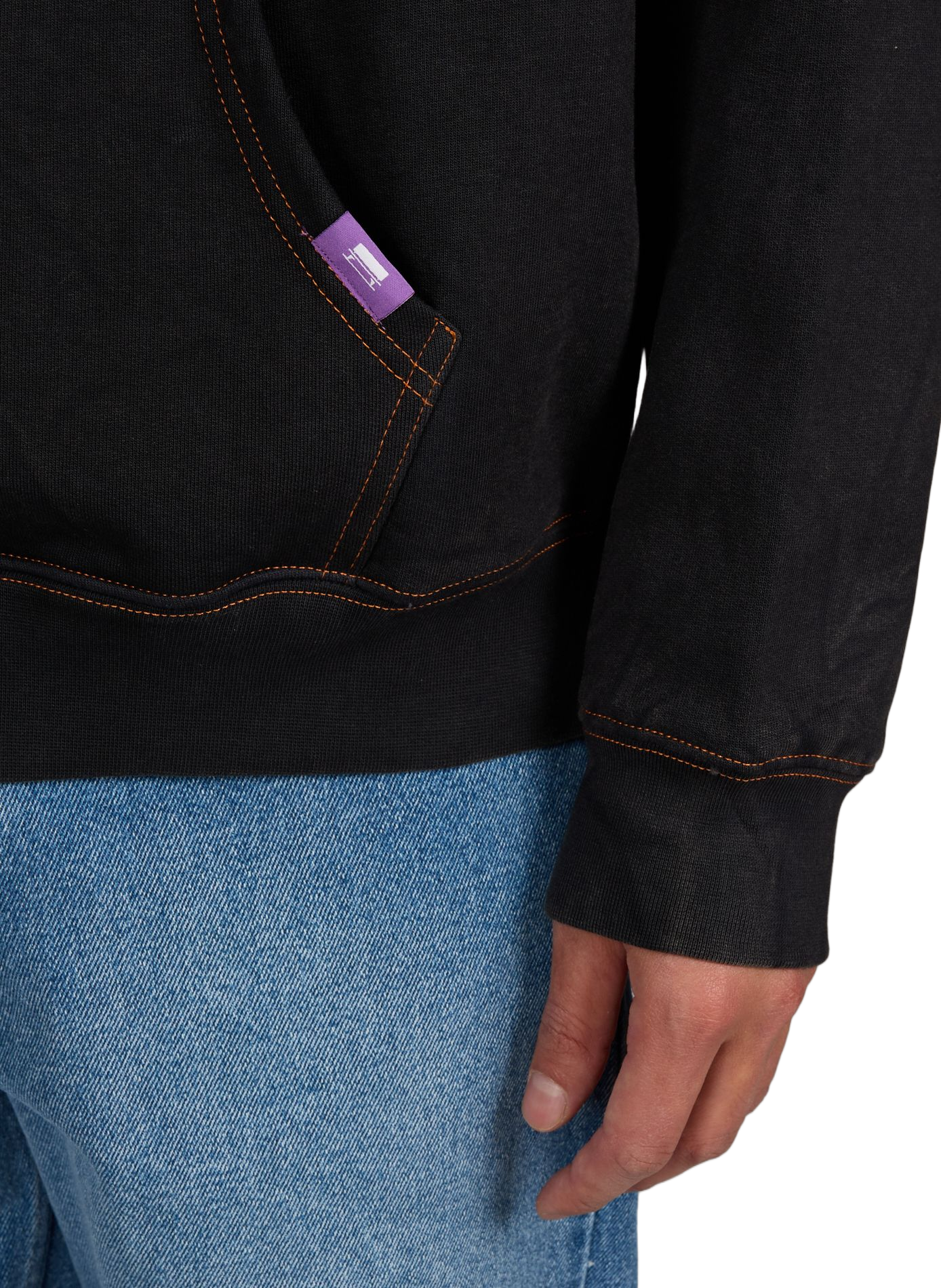 Sweat ample brodé en coton JACKER. Noir