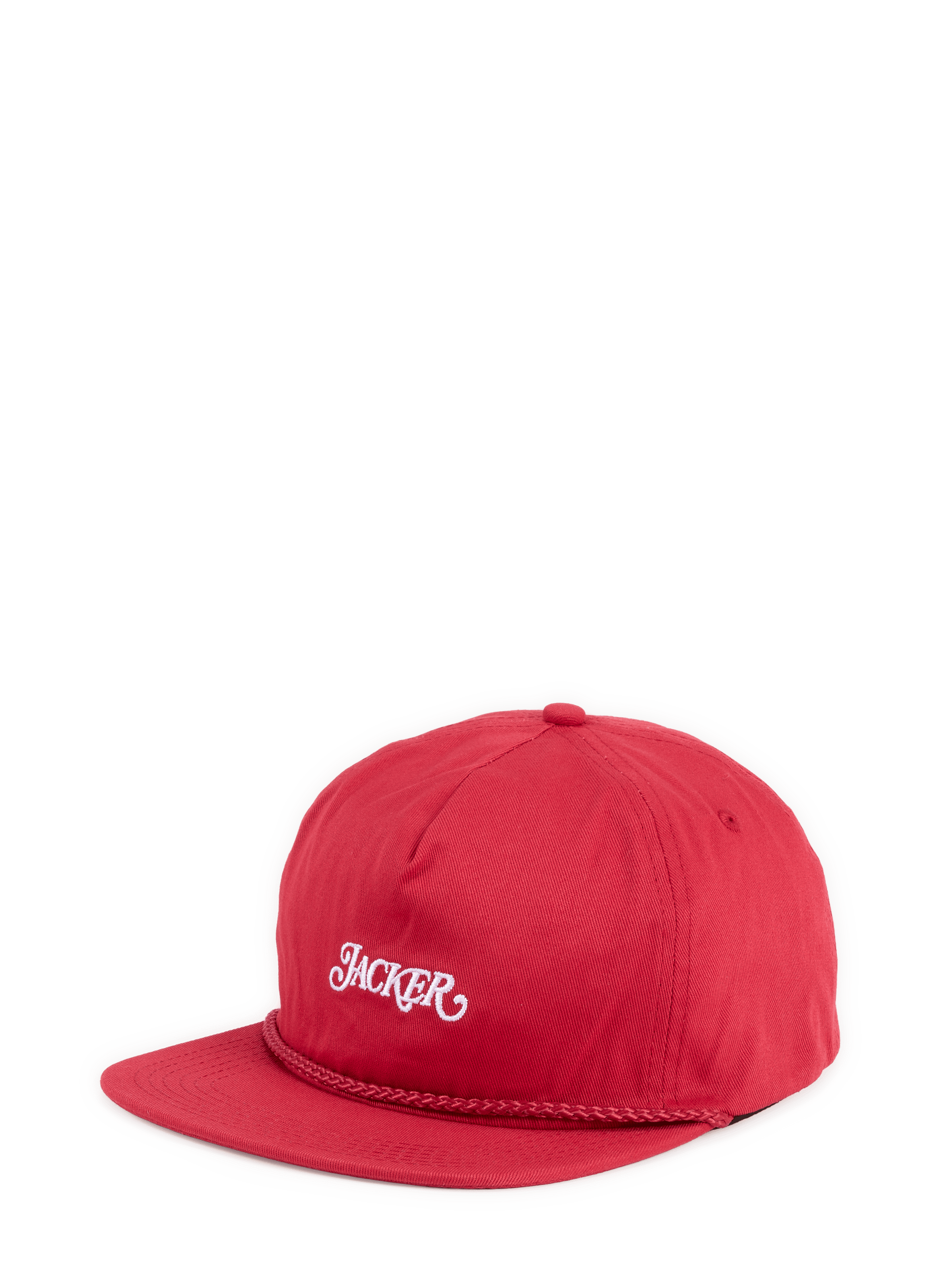 Casquette à logo brodé en coton JACKER. Rouge
