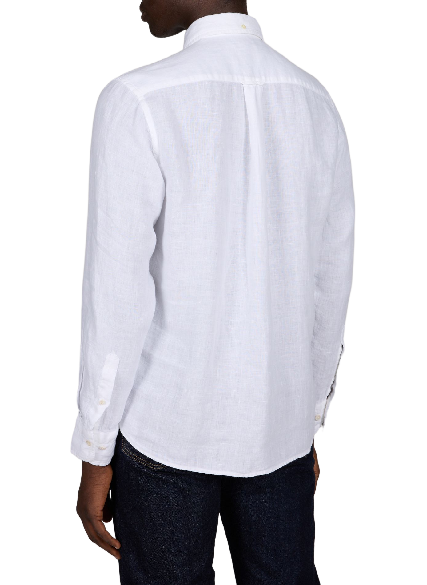 Chemise droite en lin  GANT Blanc