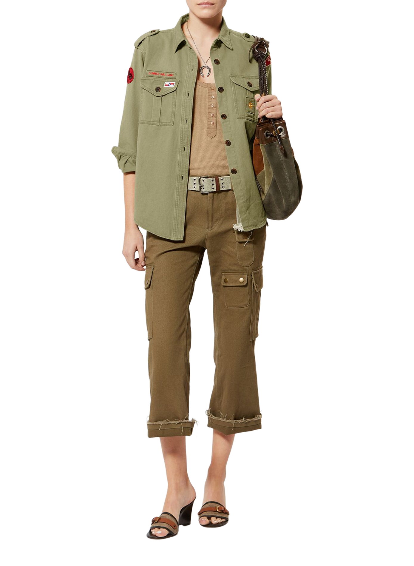 Surchemise Umberta en sergé de coton ISABEL MARANT Kaki