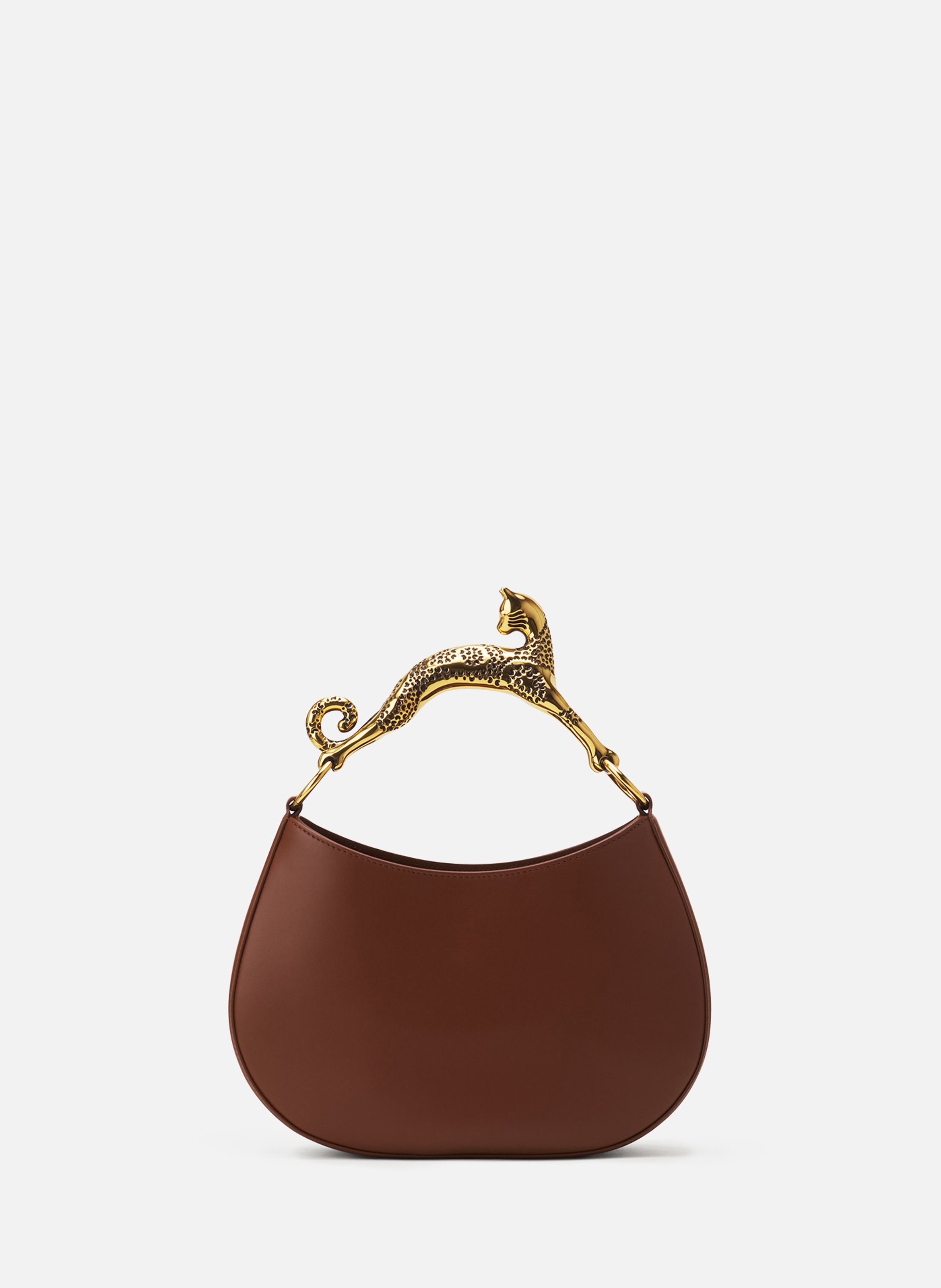 Sac hobo cat en cuir LANVIN Marron