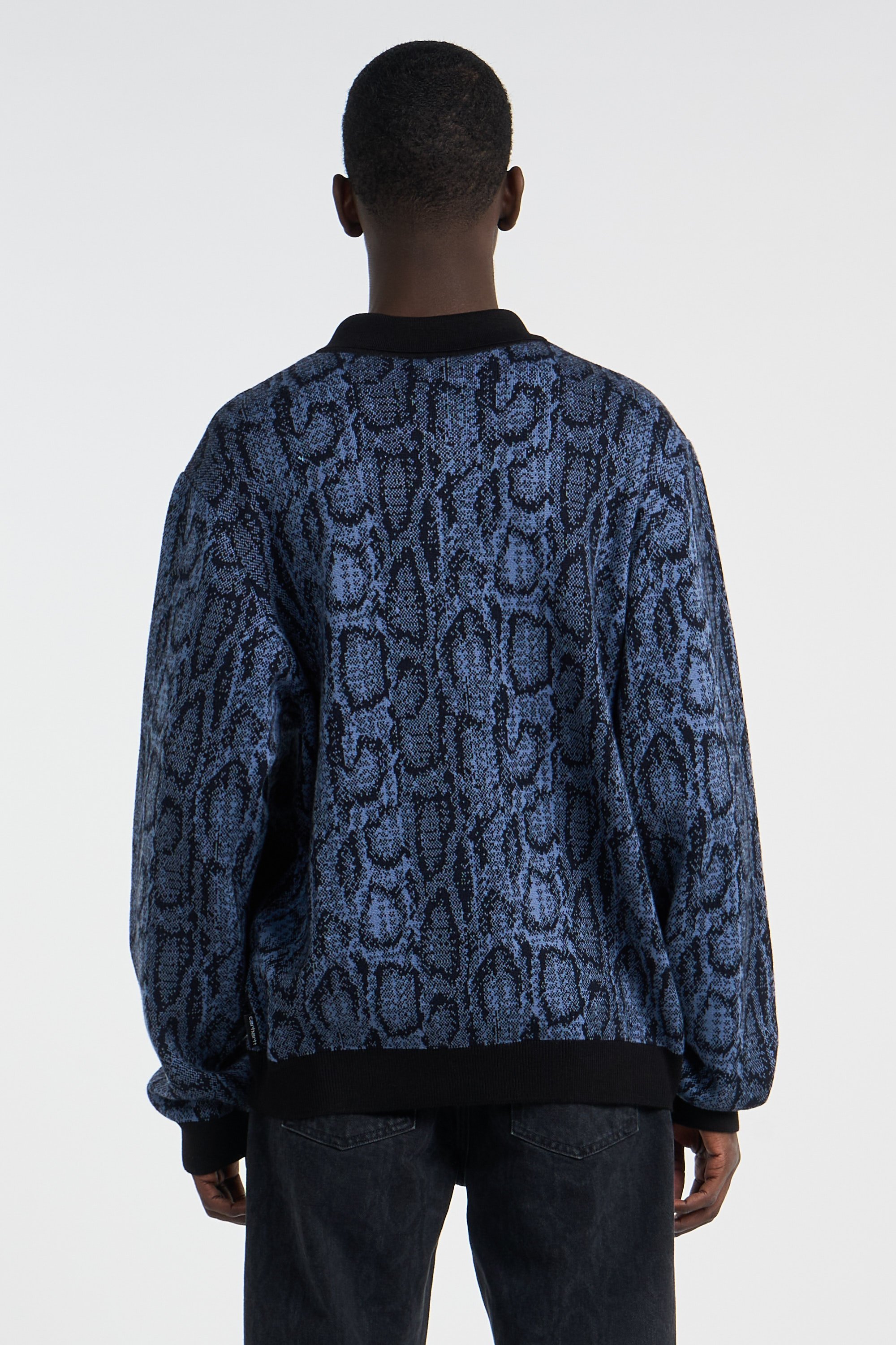 Polo l/s snake polo CARHARTT WIP Bleu