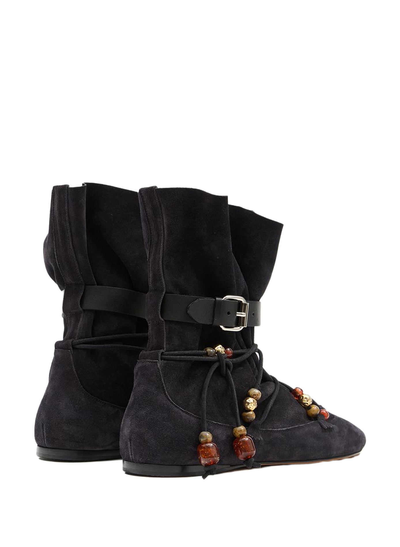 Stiefel Letiz aus Veloursleder in Wickeloptik ISABEL MARANT Schwarz