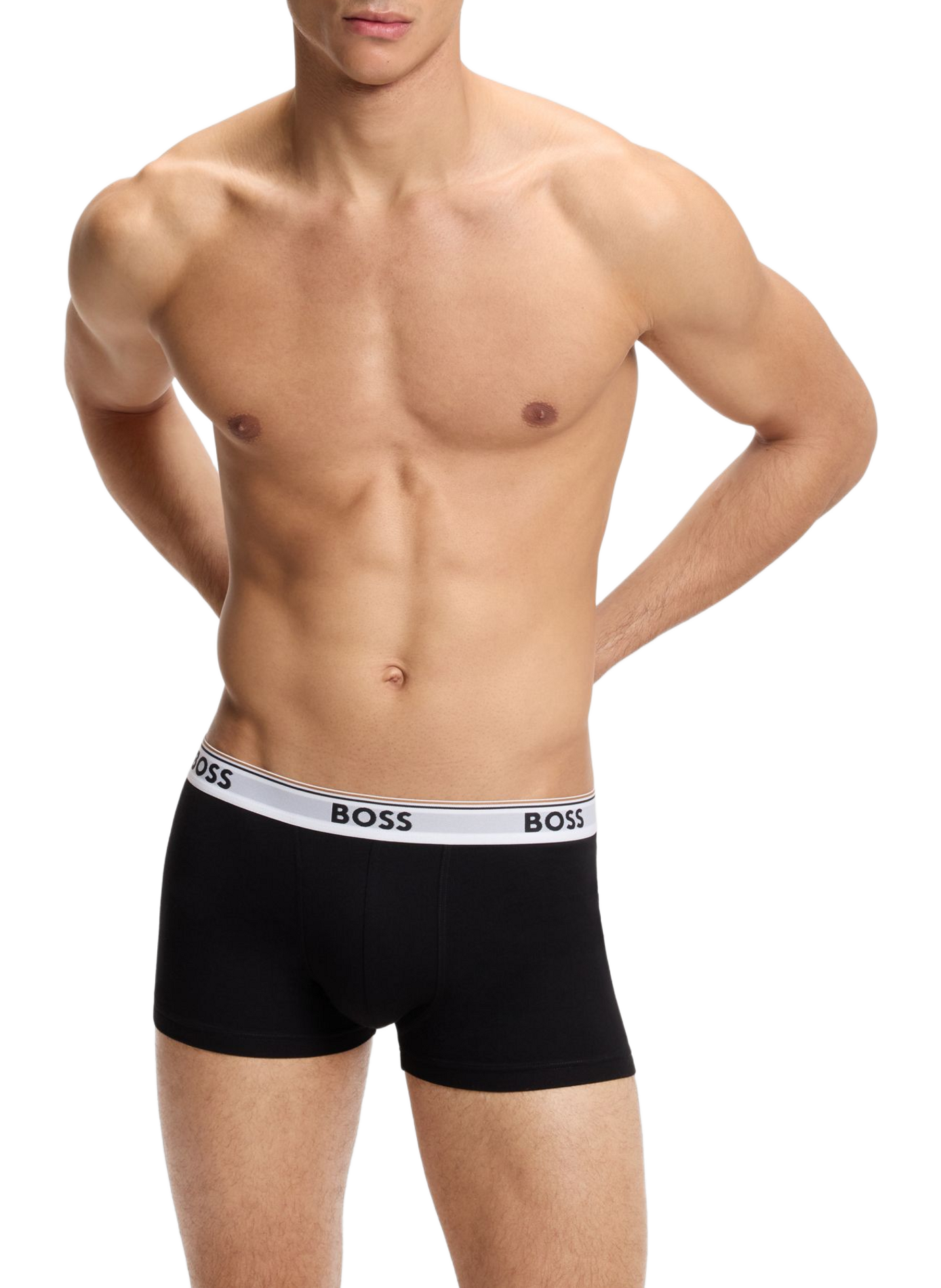 Set of 3 plain boxers in mixed cotton BOSS Multicolour