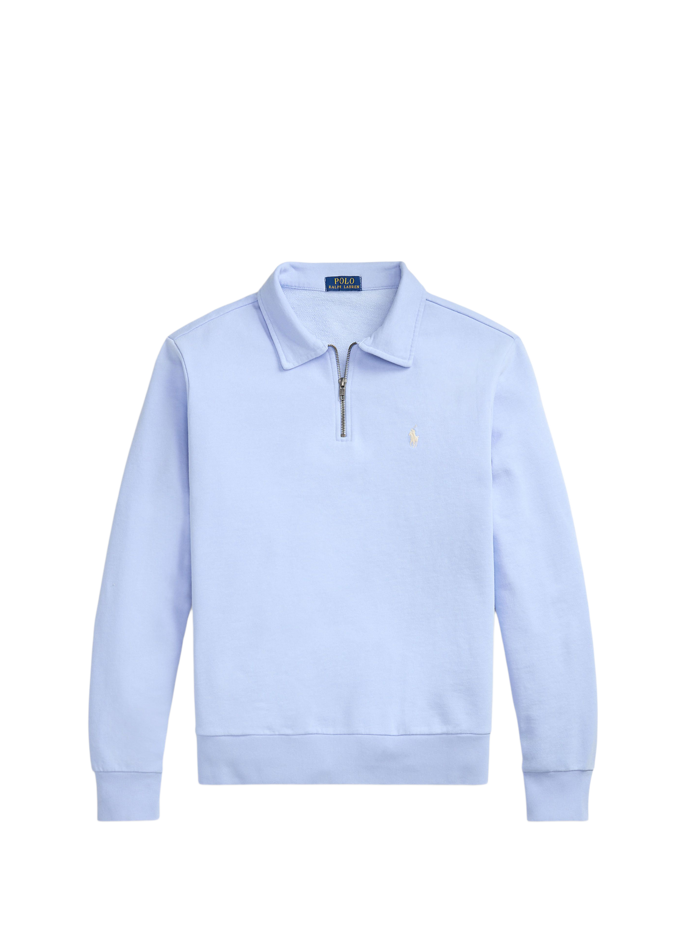 Pull droit à col classique en coton  POLO RALPH LAUREN Bleu