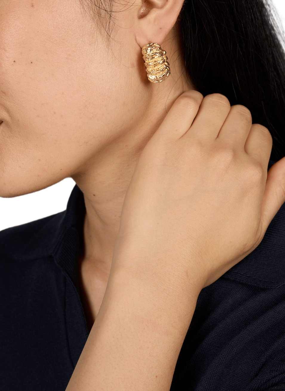 Pleated Earrings JOANNA LAURA CONSTANTINE Golden