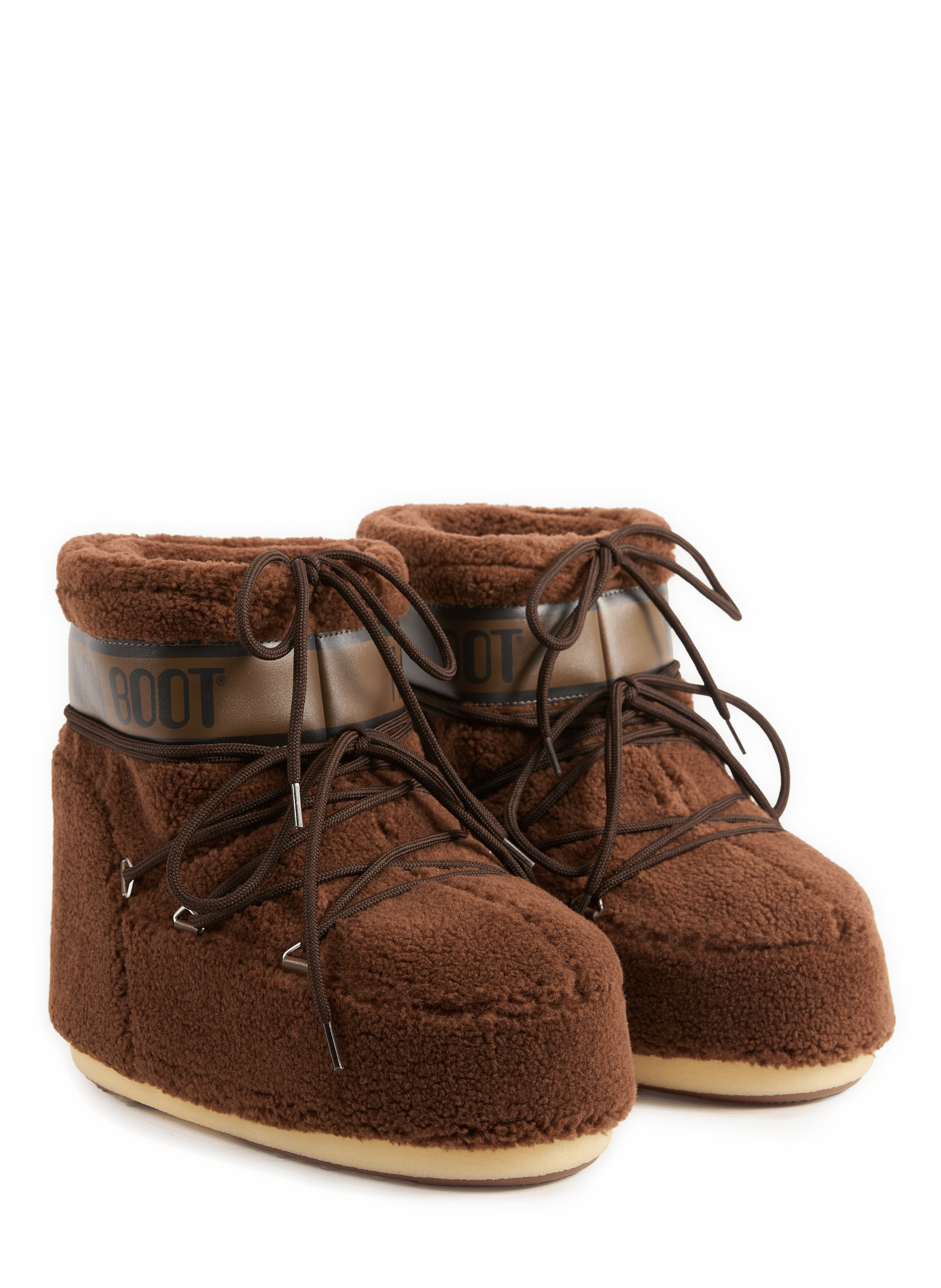 Low Fleece Ankle Boots MOON BOOT Brown