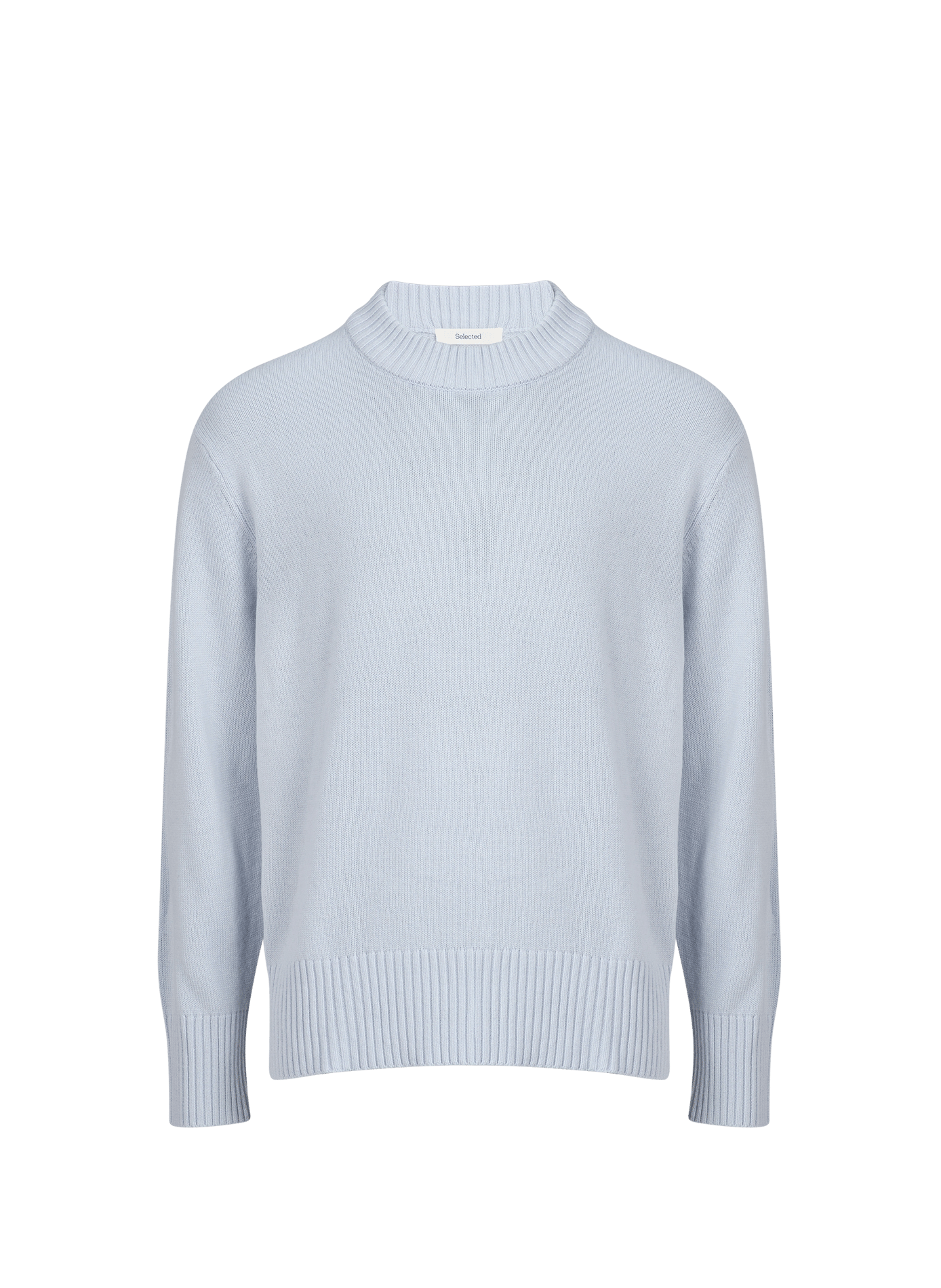 Round-neck wool jumper SELECTED Blue