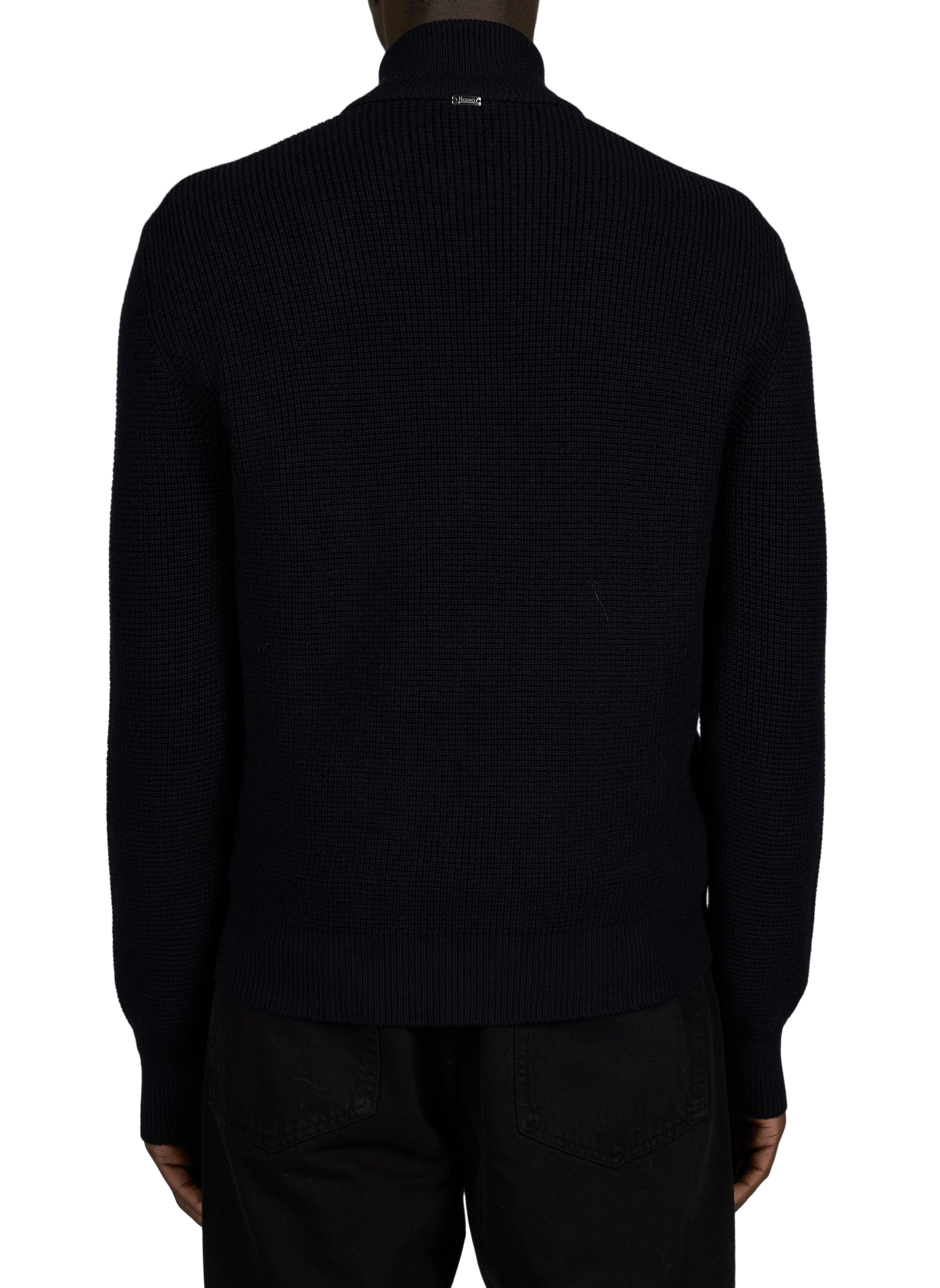 Zweifarbiges Wollmischungsjacke mit Steppung HERNO Blau