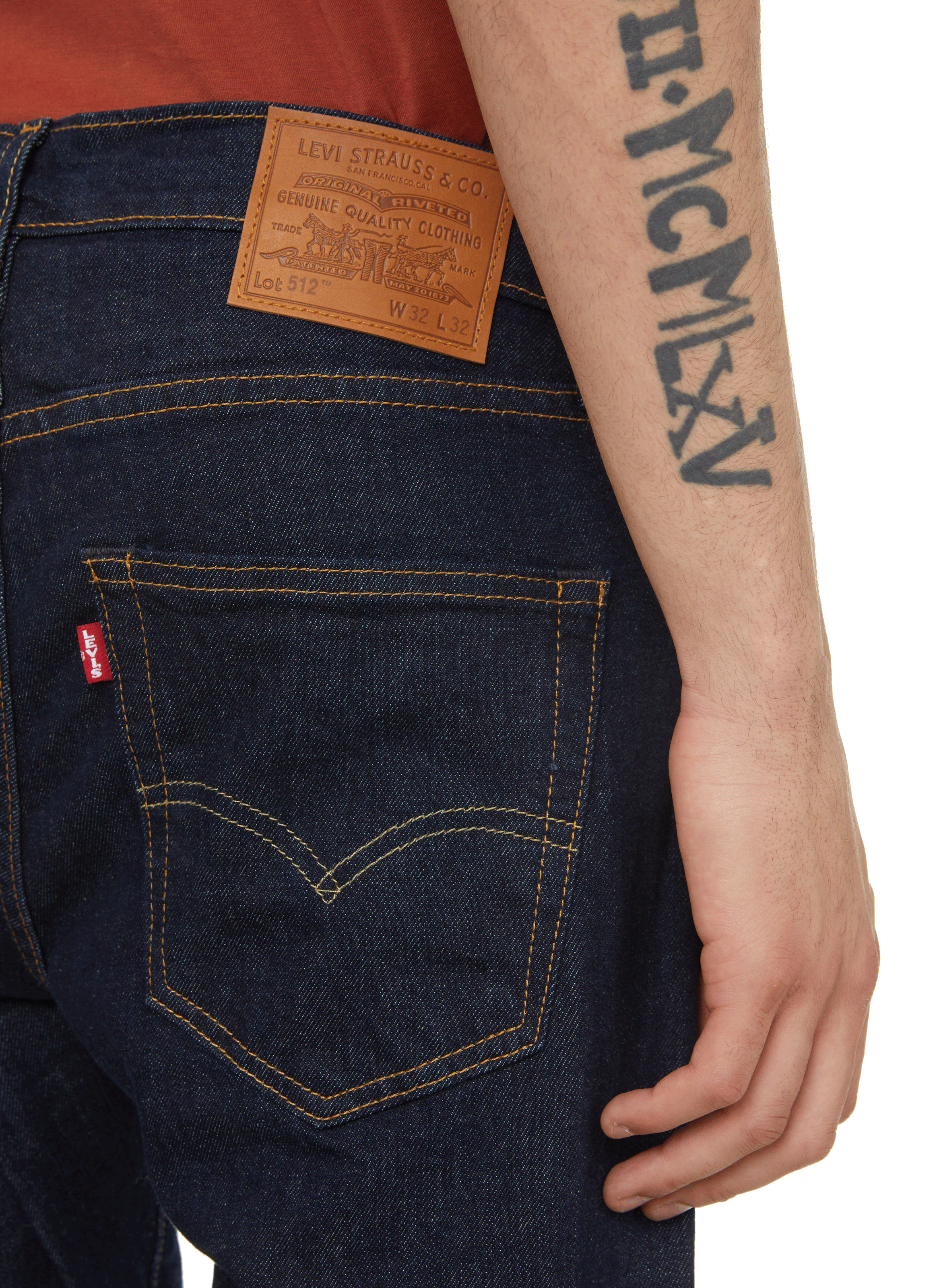 Jean 512 Slim Tape en coton denim LEVI'S Gris