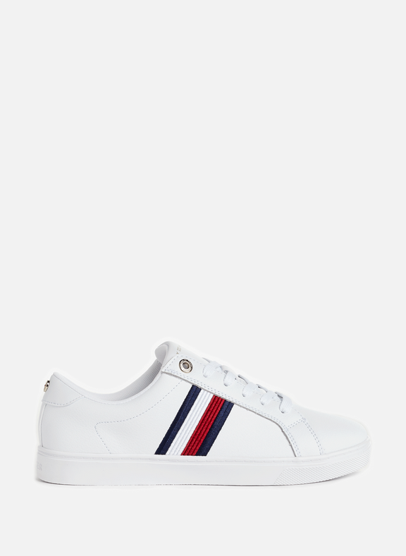 TOMMY HILFIGER Mixed leather sneakers Blue