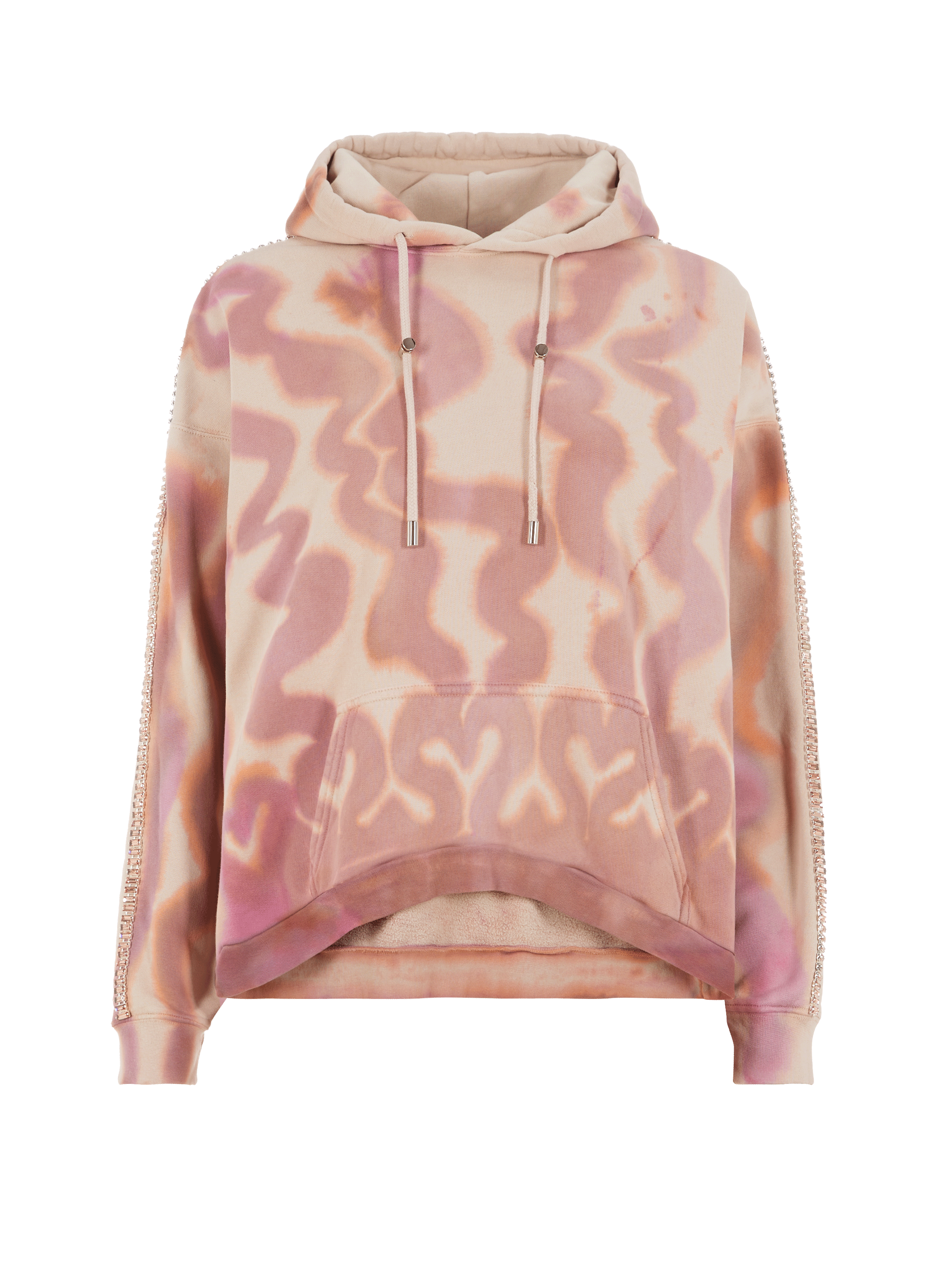 Hoodie à strass en coton mélangé