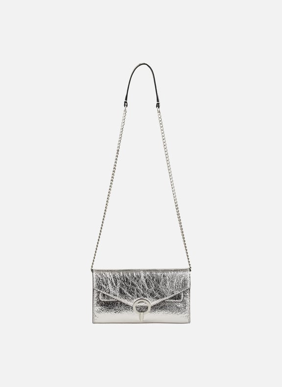 Sac bandoulière en cuir Argent by SANDRO SANDRO Sac bandoulière en cuir Argent